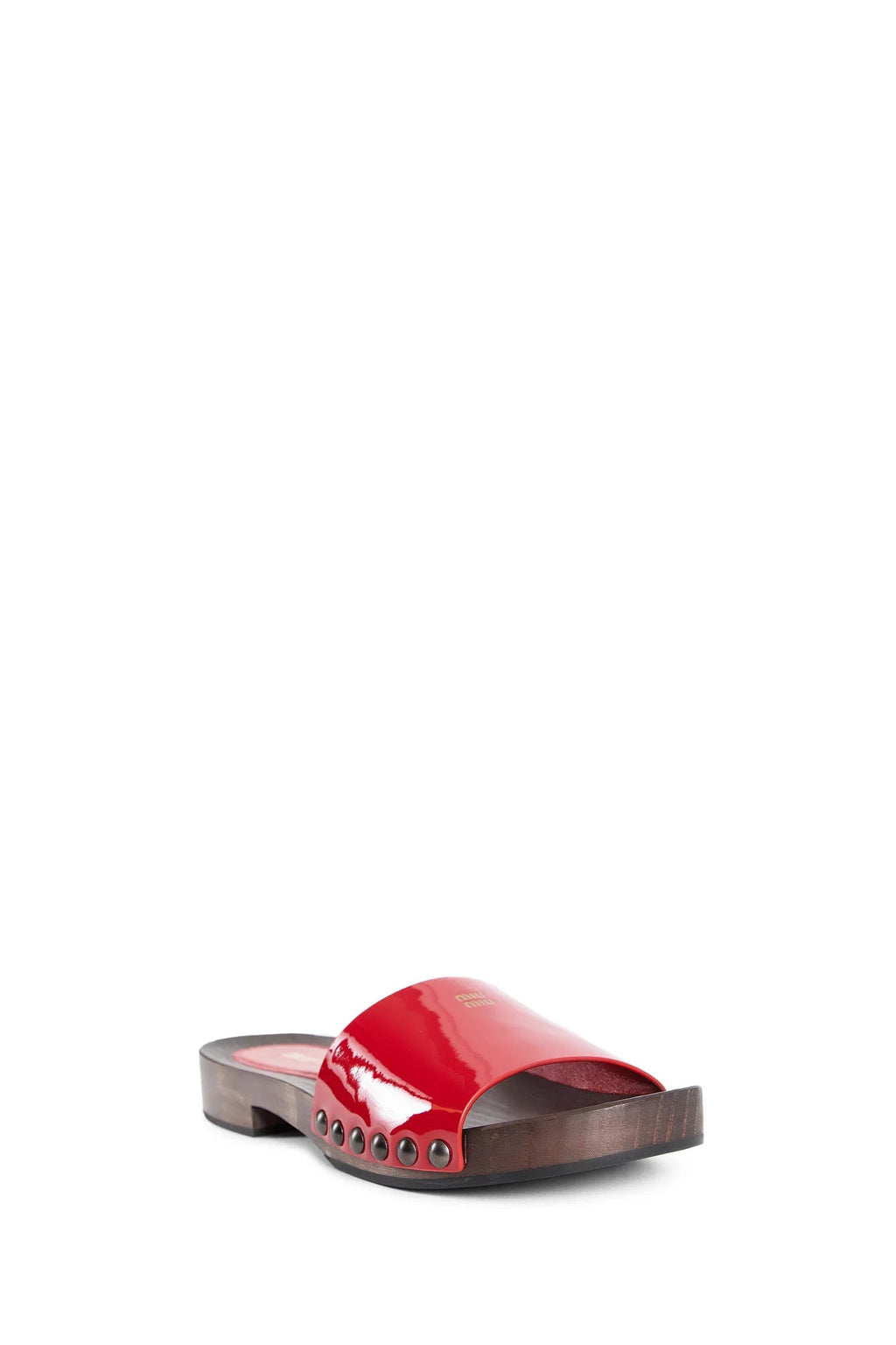 Оригінальна Patent Leather Clogs Miu miu – вид ззаду