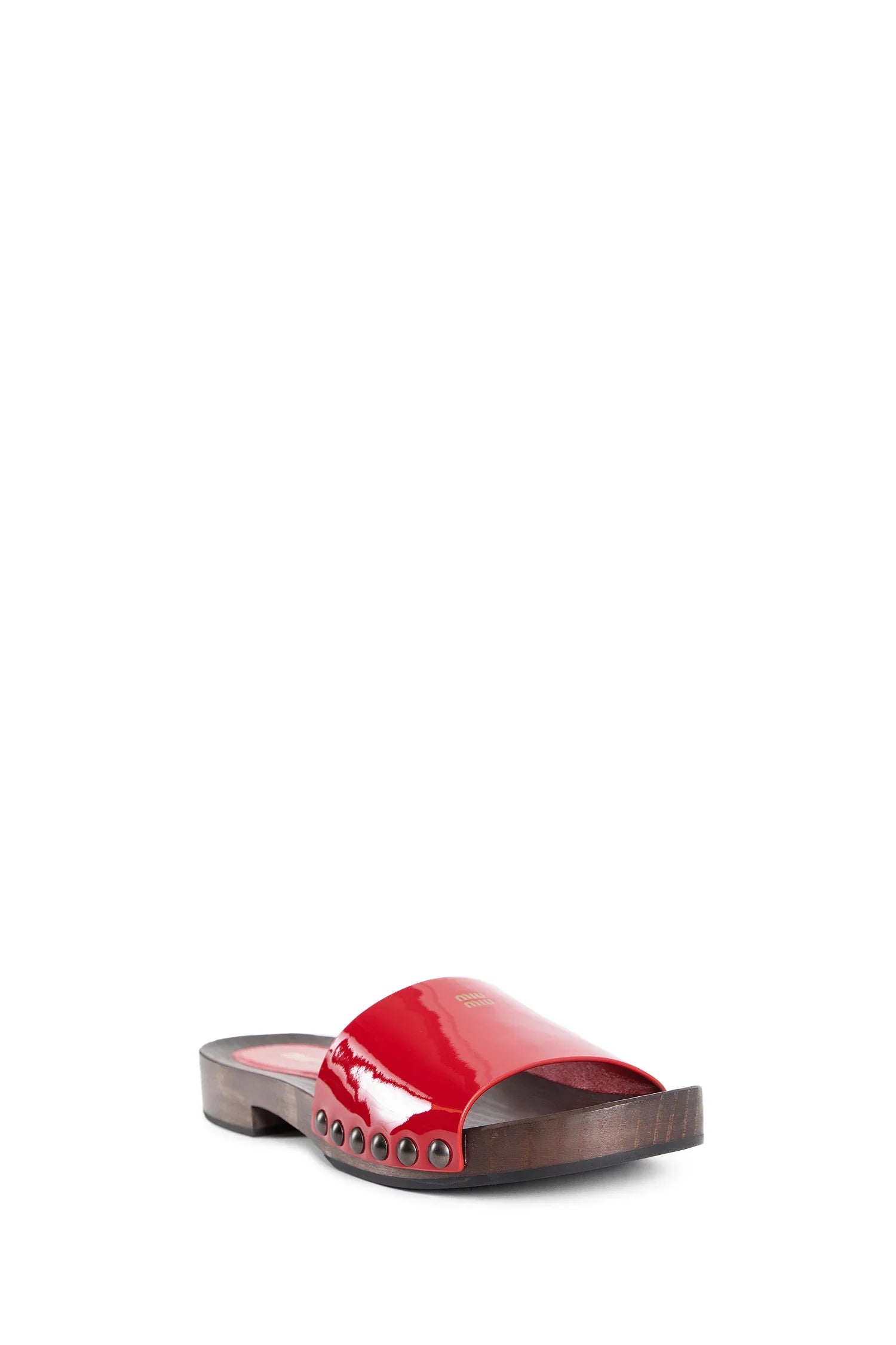 Оригінальна Patent Leather Clogs Miu miu – вид ззаду