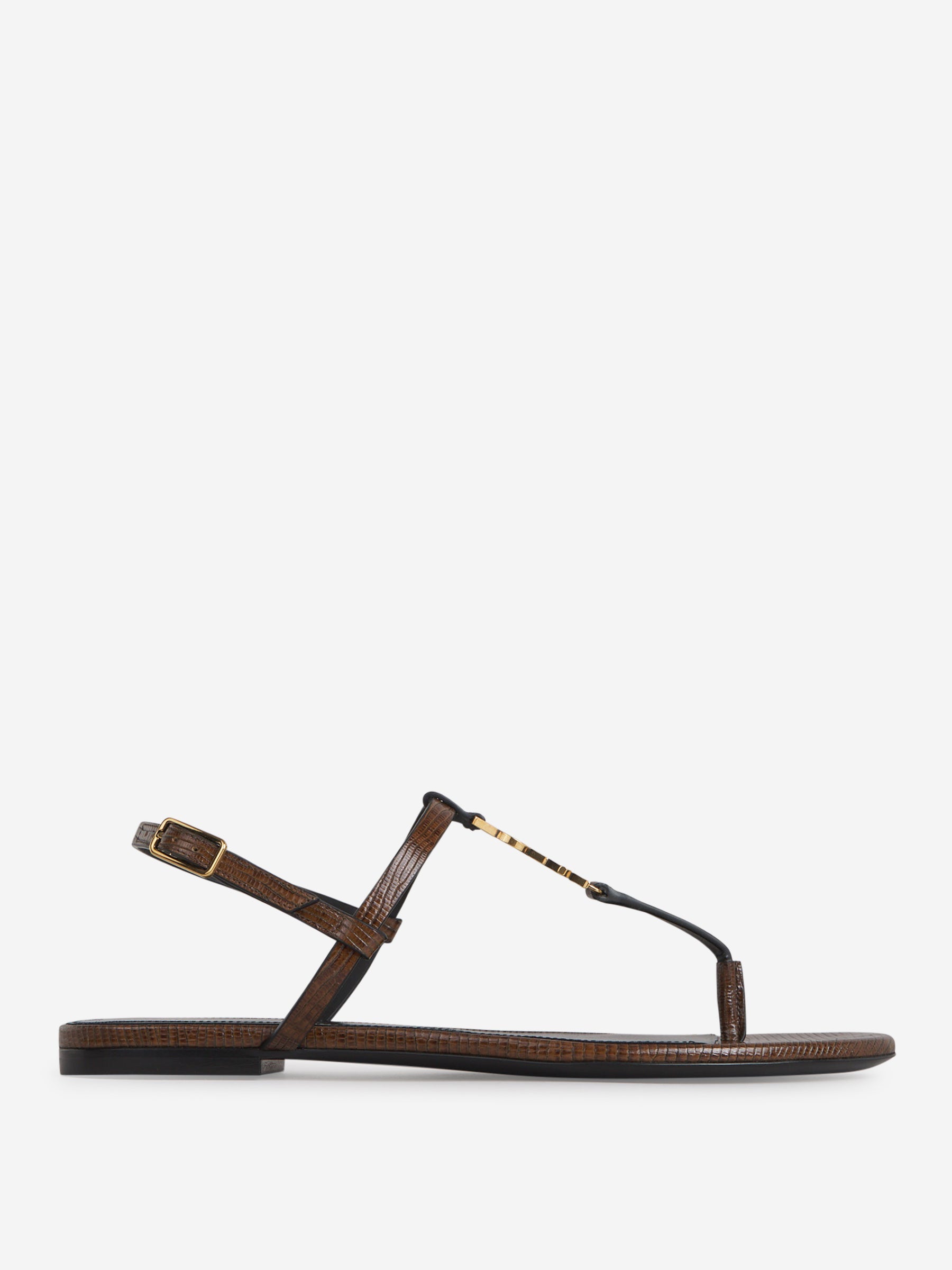 Оригінальна Logo Leather Sandals Saint laurent – боковий вид
