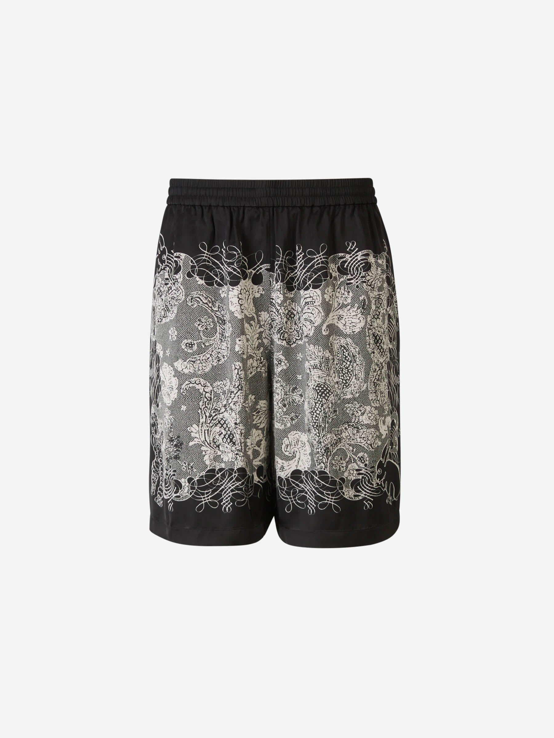 Viscose Printed Bermuda Shorts Acne studios оригінал – Купити в Україні – боковий вид