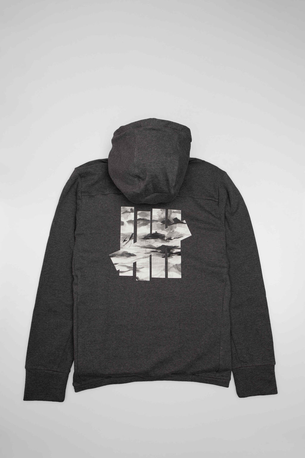 Оригінальна X Undefeated Tech Mens Hoodie Dark Grey Heather Adidas – вид ззаду