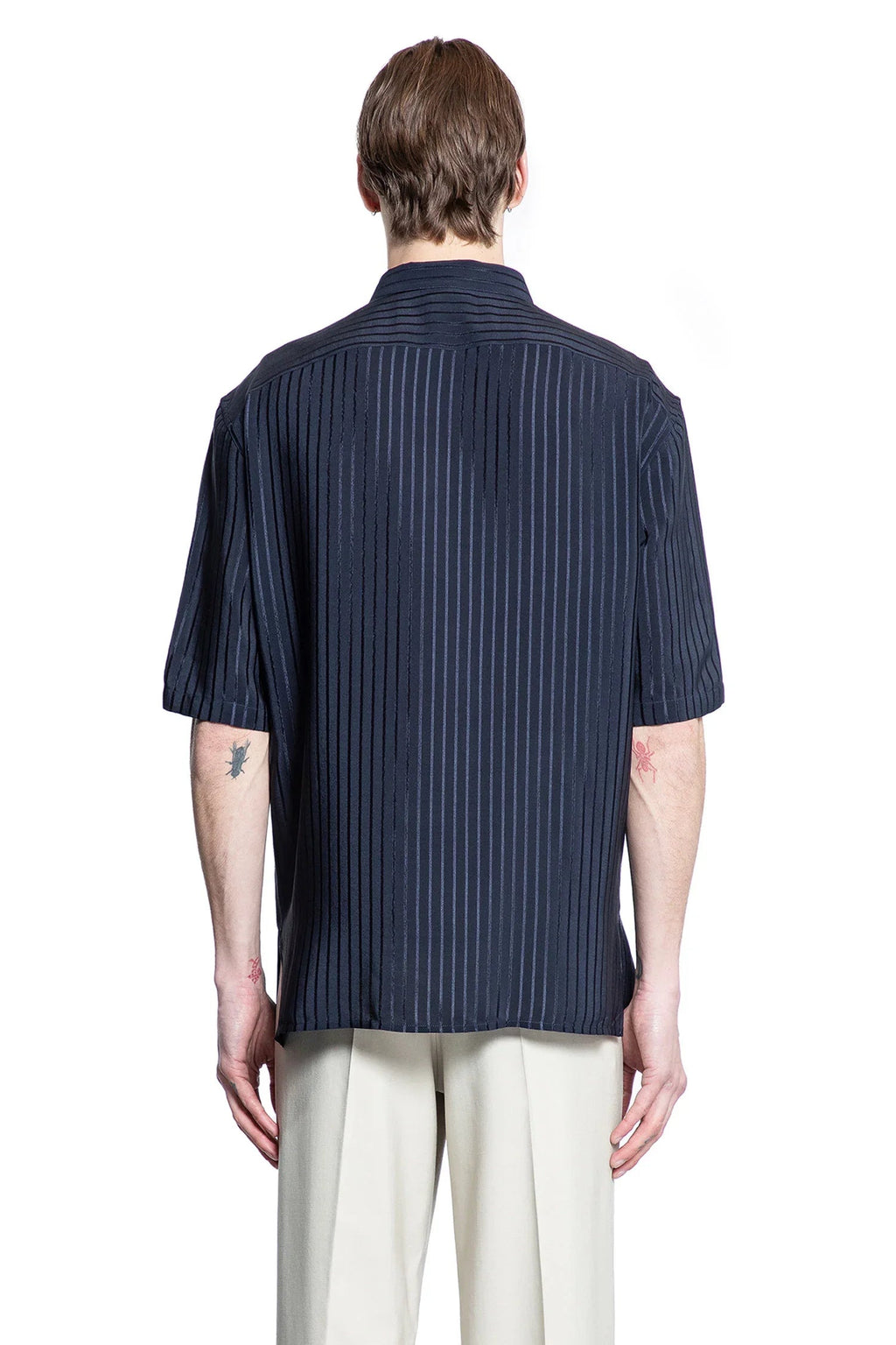 Оригінальна Shirt In Striped Silk Saint laurent – збільшений вид