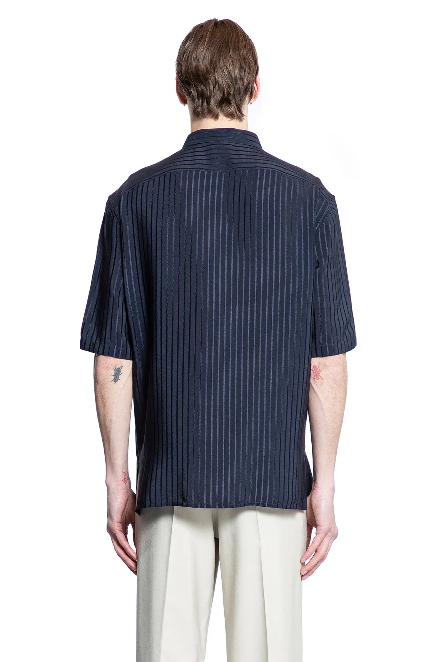 Оригінальна Shirt In Striped Silk Saint laurent – збільшений вид