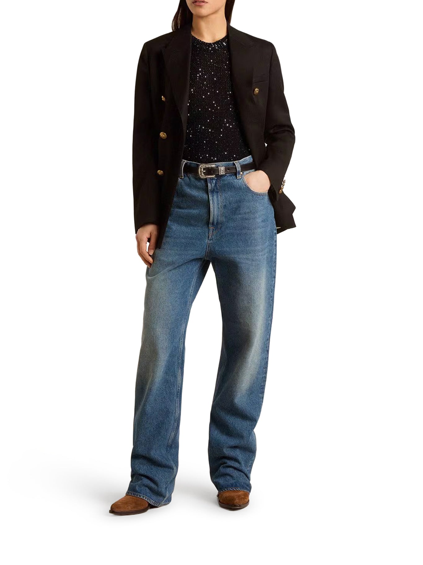 Net Mesh Top With Sequins And Contrasting Details Golden goose оригінал – Купити в Україні – вид ззаду