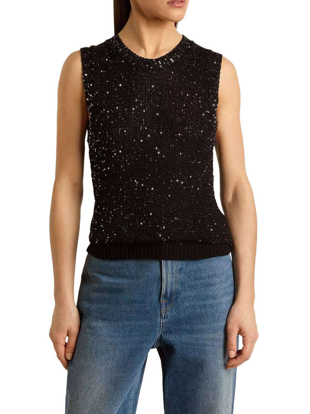 Net Mesh Top With Sequins And Contrasting Details Golden goose оригінал – Купити в Україні – детальний вид