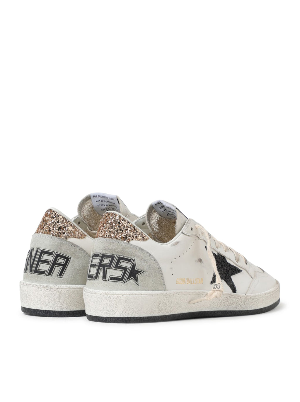Оригінальна Ball-Star Sneakers In Leather And Glitter Golden goose – детальний вид