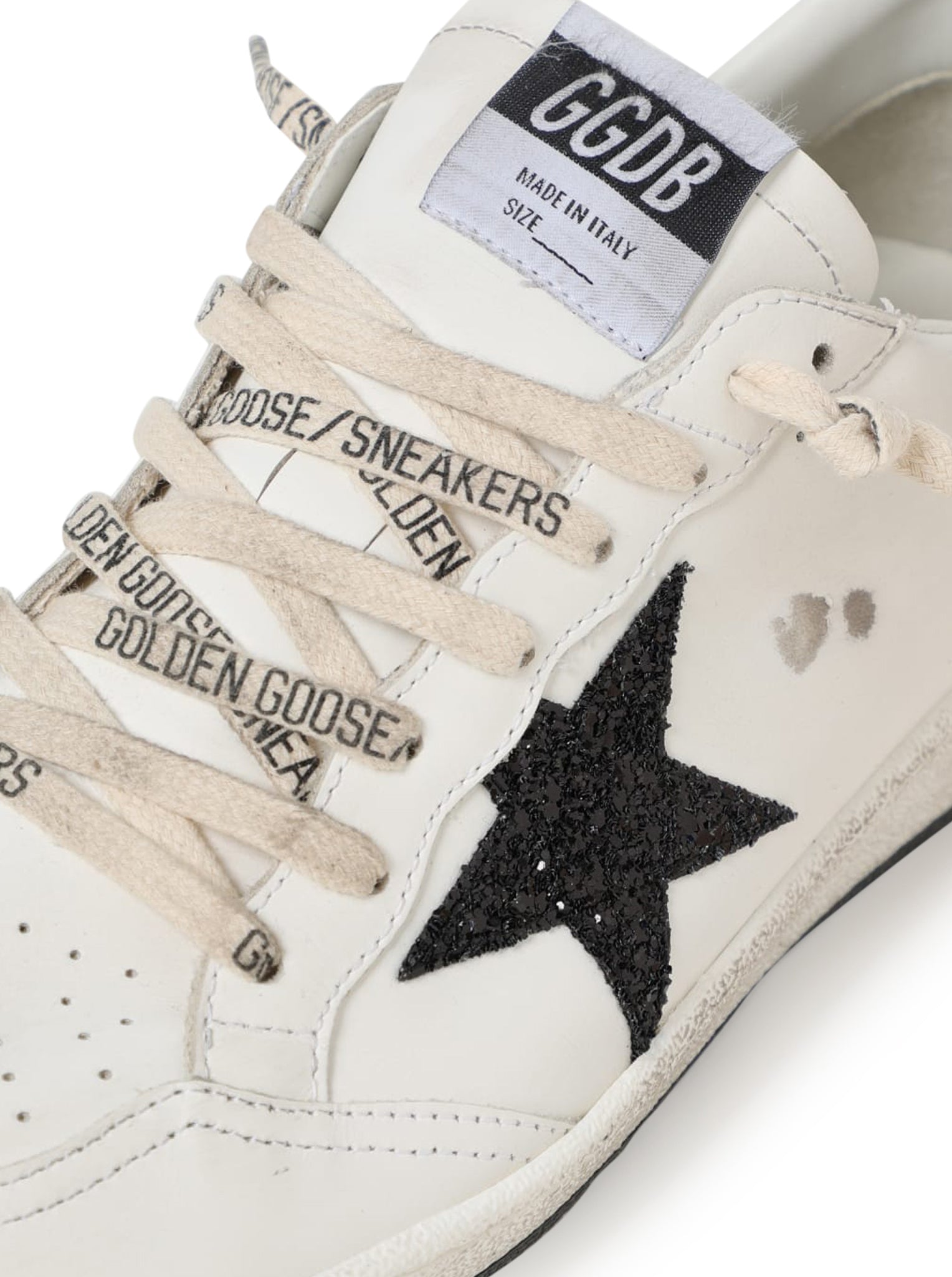 Оригінальна Ball-Star Sneakers In Leather And Glitter Golden goose – збільшений вид