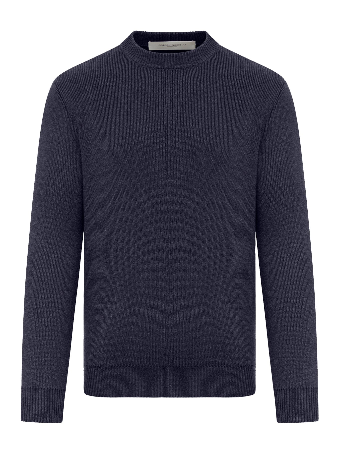 Crew Neck Cotton Sweater With Logo Golden goose – Гарантія оригінальності – боковий вид