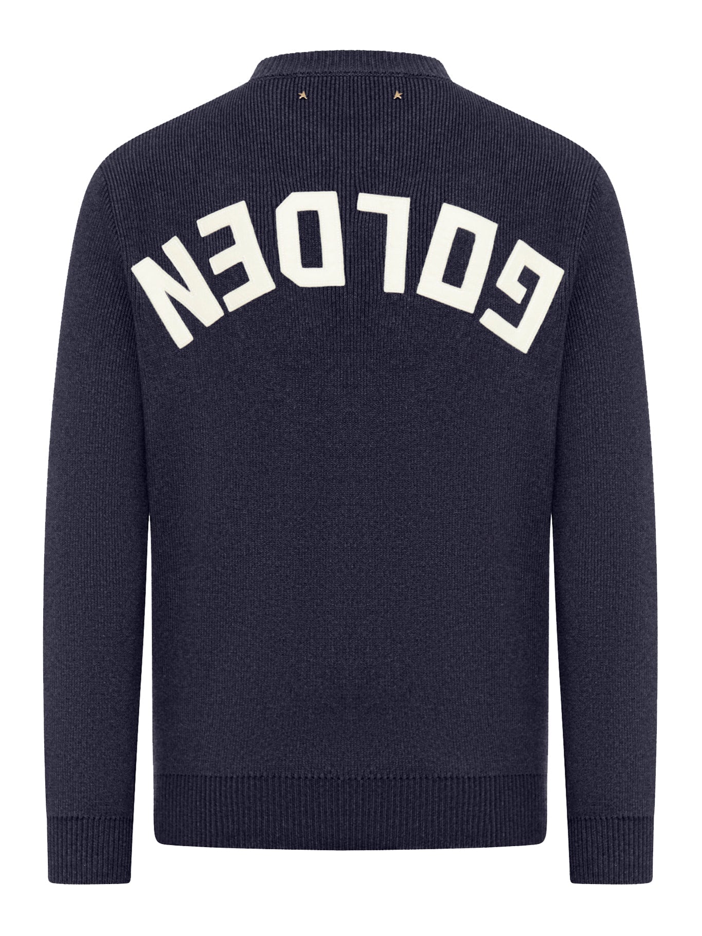 Crew Neck Cotton Sweater With Logo Golden goose – Гарантія оригінальності – вид ззаду