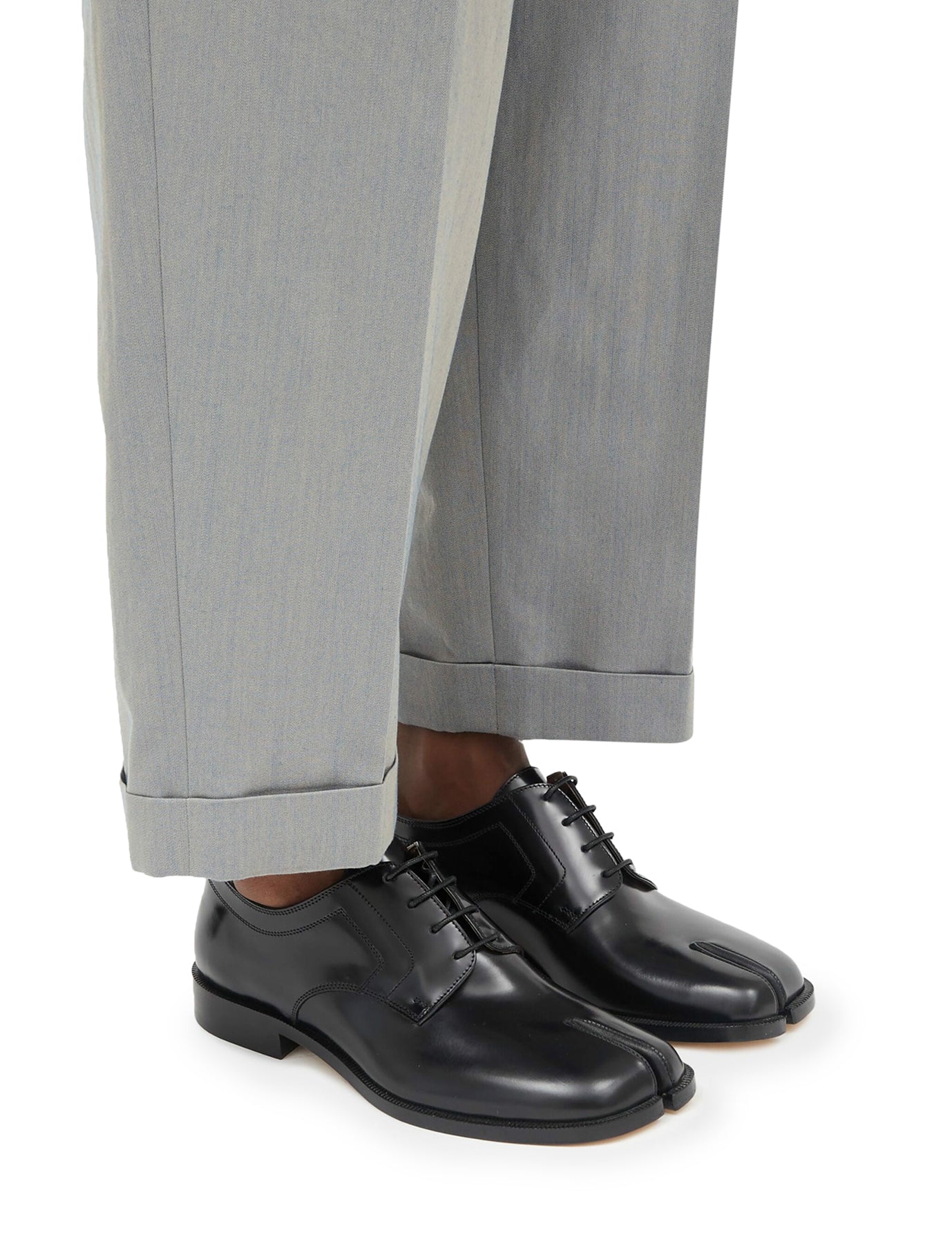 Оригінальна Derby Tabi In Polished Calfskin Maison margiela – вид ззаду
