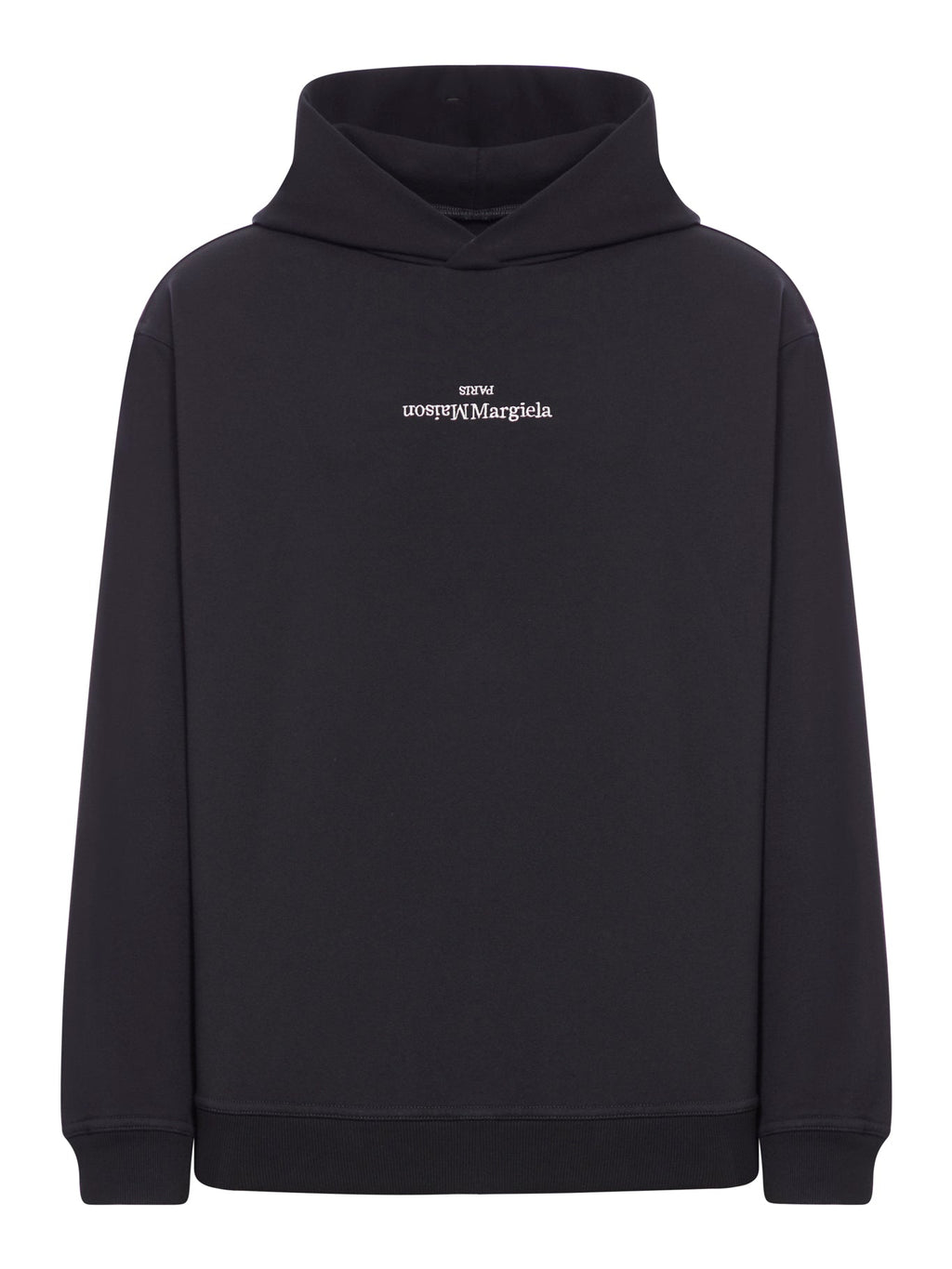 Oversized Black Cotton Sweatshirt Maison margiela – Гарантія оригінальності – боковий вид