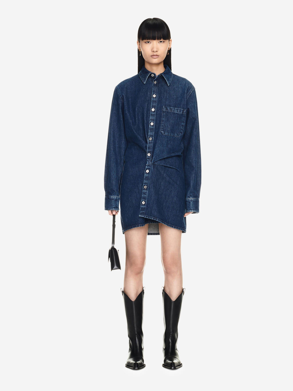Vestido Mini Camisero Off-white – Гарантія оригінальності – боковий вид