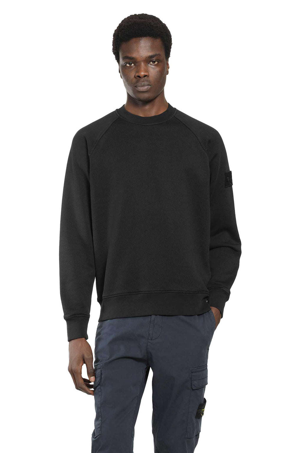 6100028 Cotton Fleece Sweatshirt Stone island – Гарантія оригінальності – боковий вид