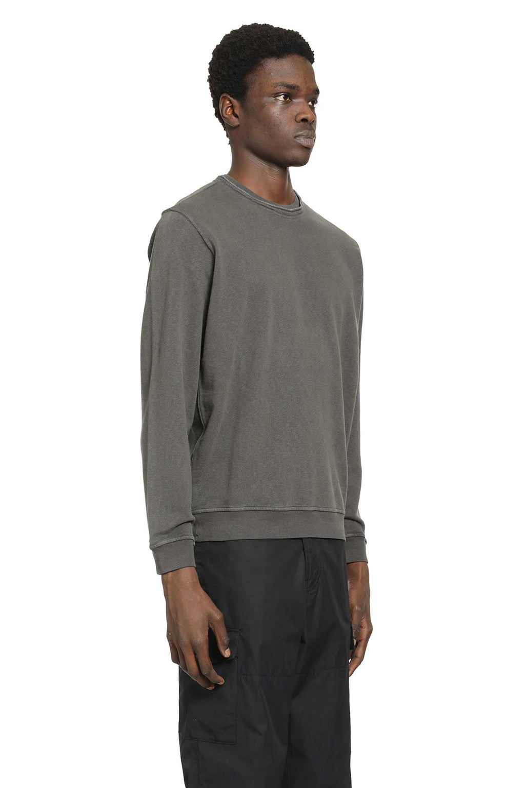 6100034 Malfilé Fleece Old Effect Sweatshirt Stone island – Гарантія оригінальності – вид ззаду