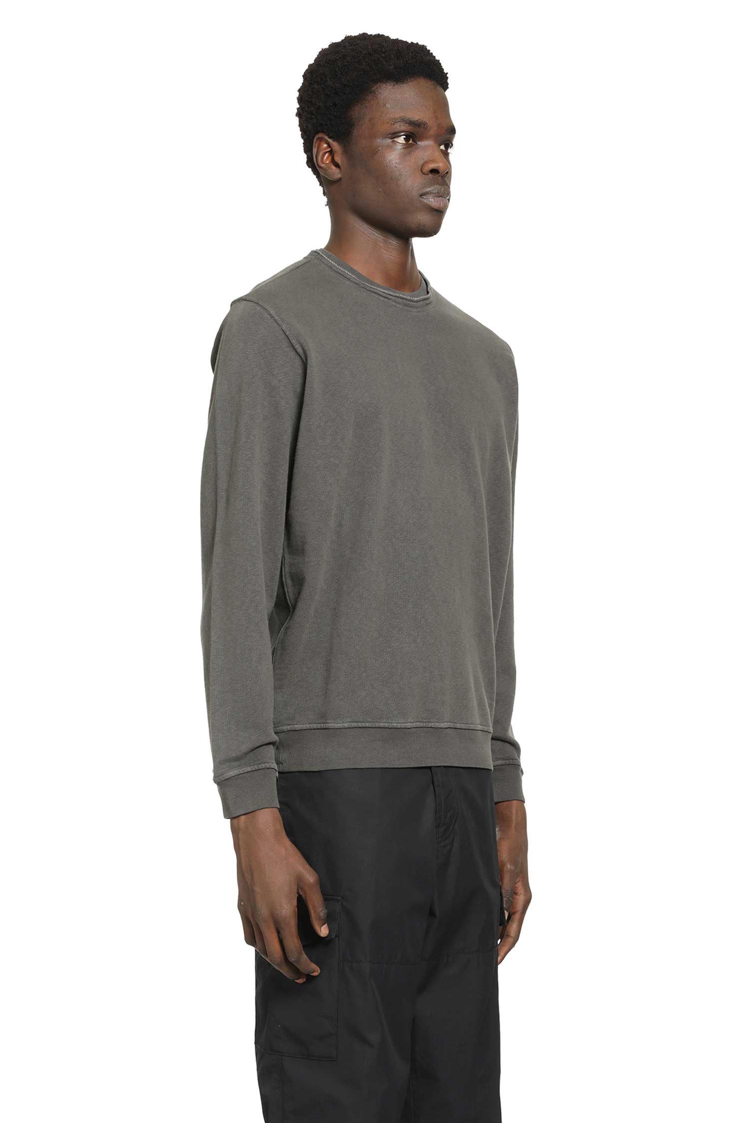 6100034 Malfilé Fleece Old Effect Sweatshirt Stone island – Гарантія оригінальності – вид ззаду