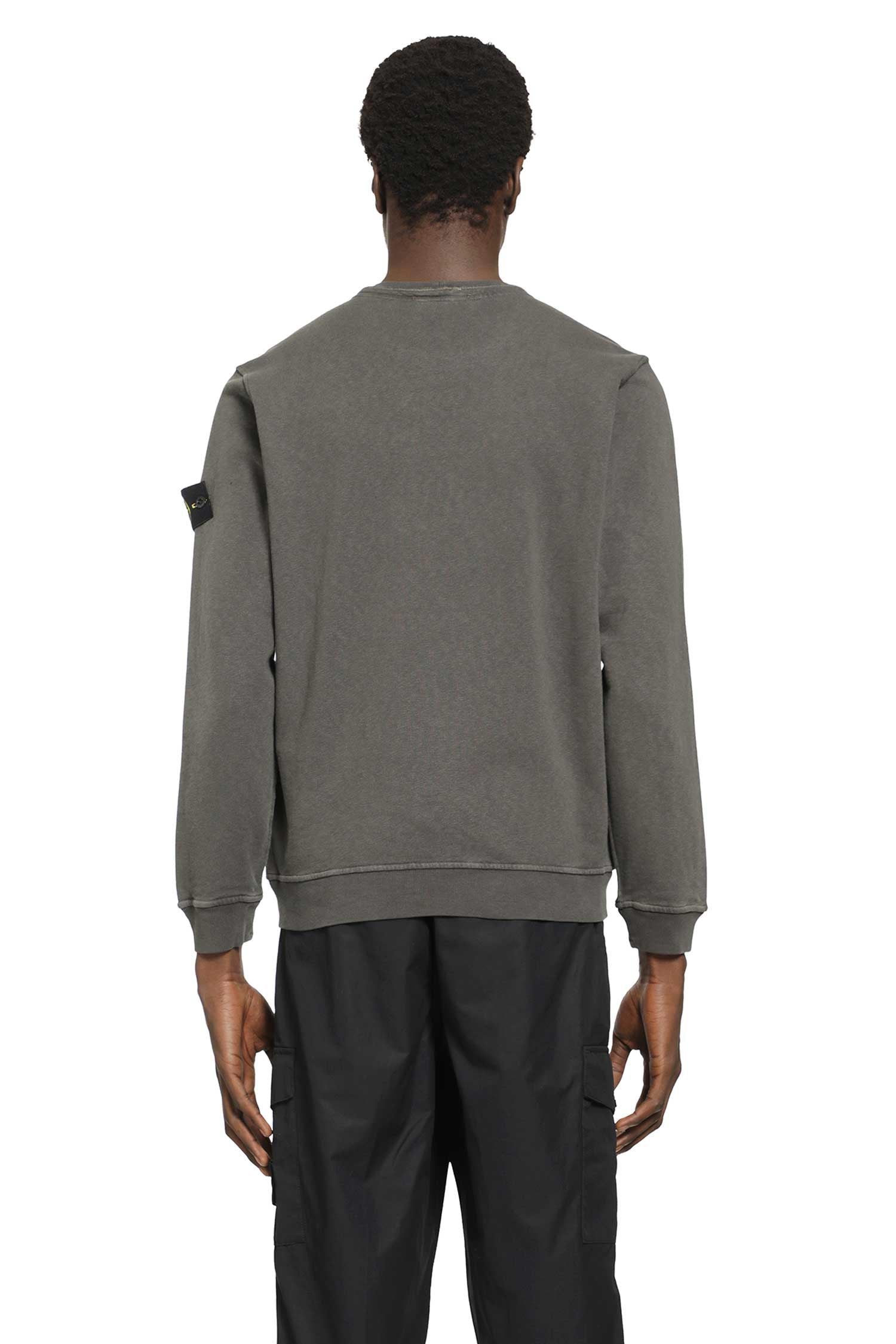 6100034 Malfilé Fleece Old Effect Sweatshirt Stone island – Гарантія оригінальності – детальний вид