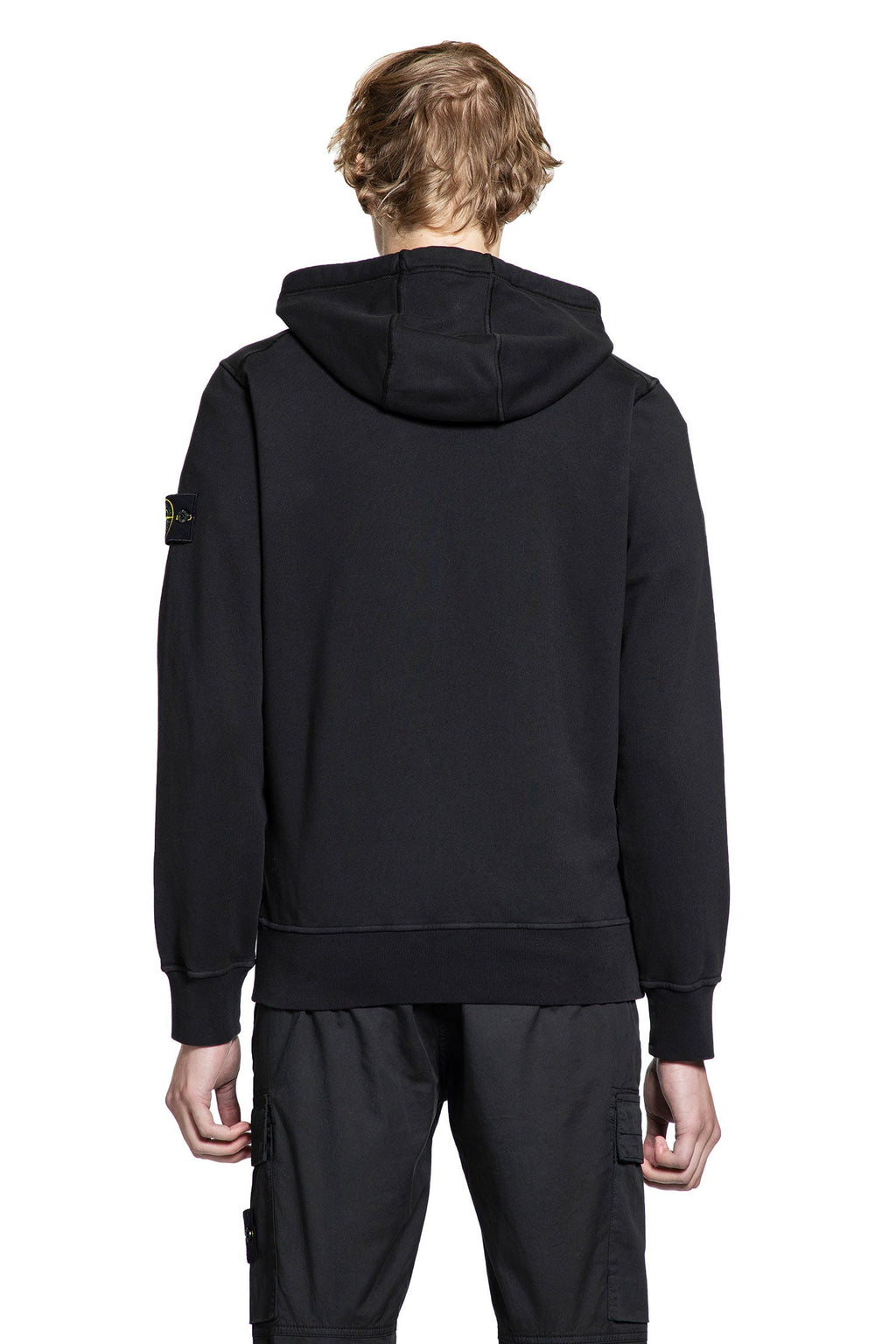 Cotton Fleece Hooded Zip Sweatshirt Stone island оригінал – Купити в Україні – детальний вид