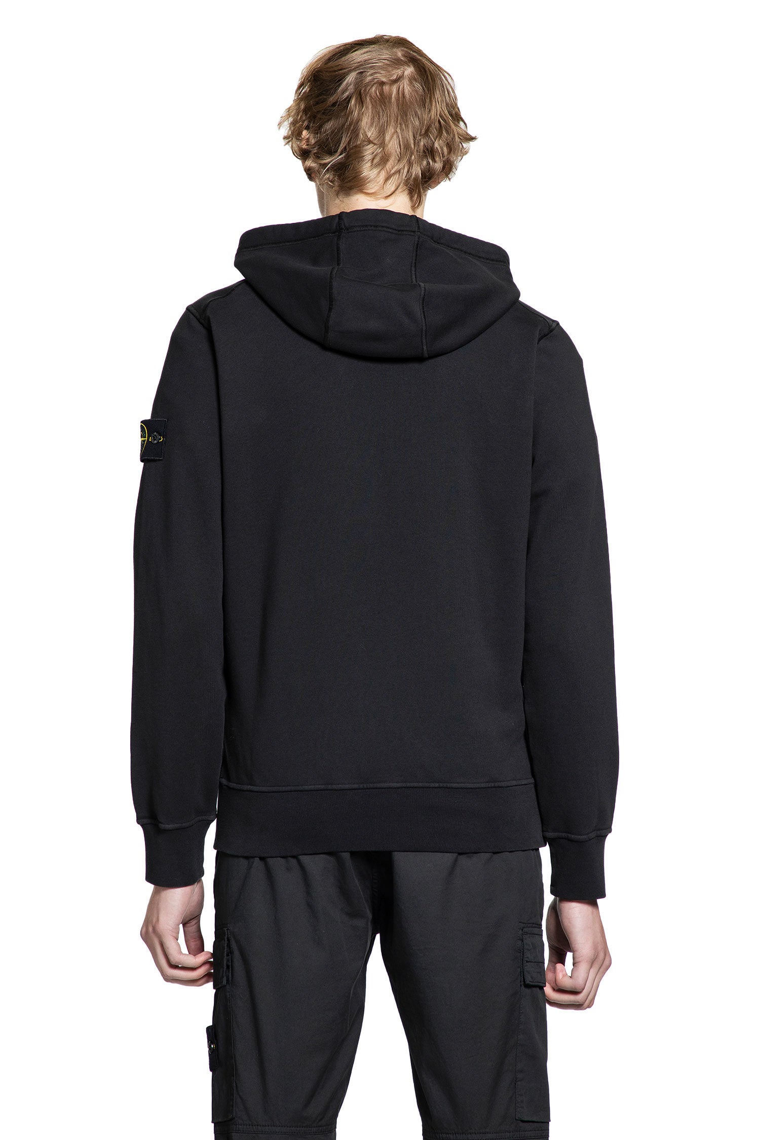 Cotton Fleece Hooded Zip Sweatshirt Stone island оригінал – Купити в Україні – детальний вид