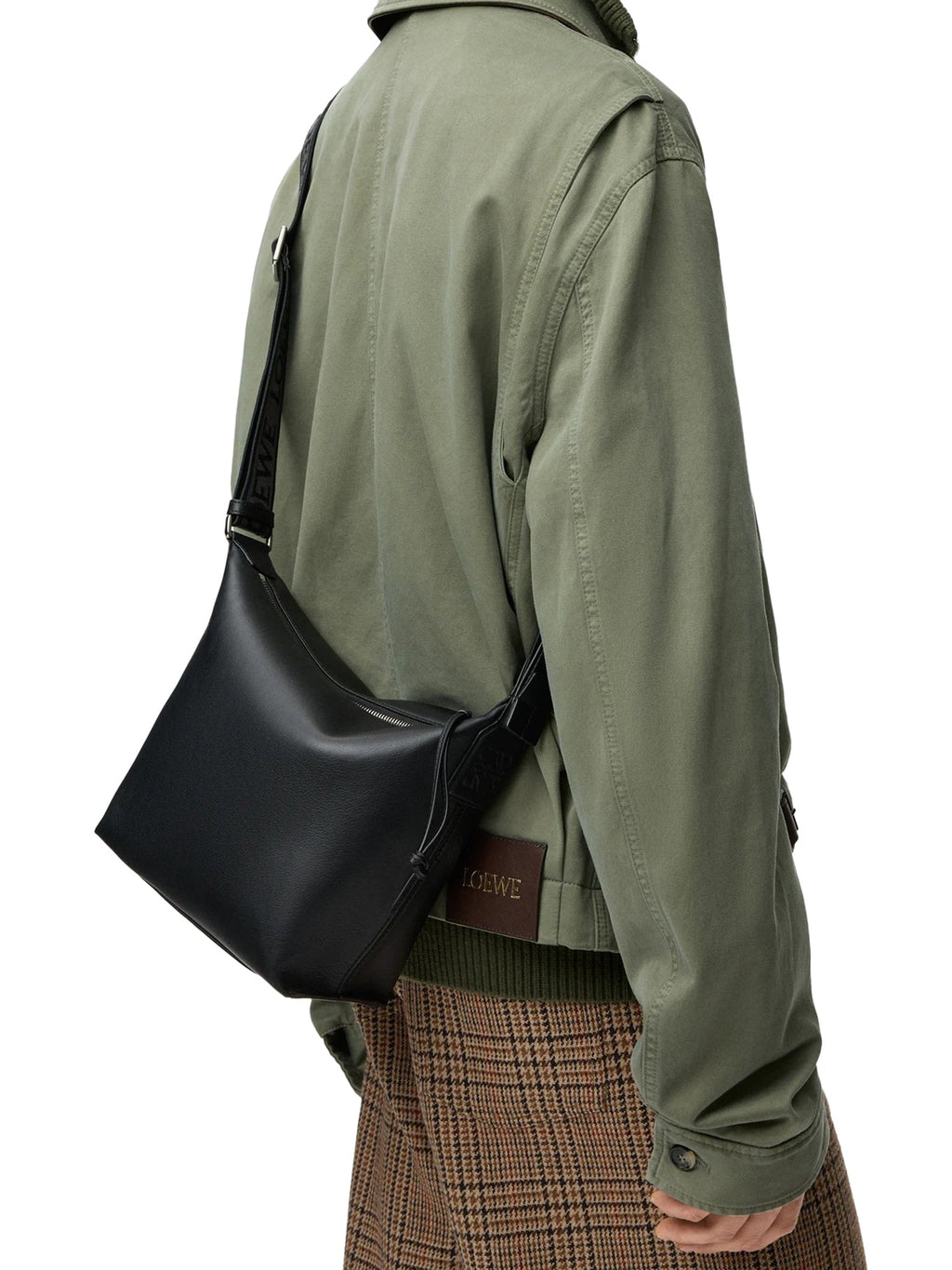 Small Cubi Shoulder Bag In Smooth Calfskin And Jacquard Loewe оригінал – Купити в Україні – вид ззаду