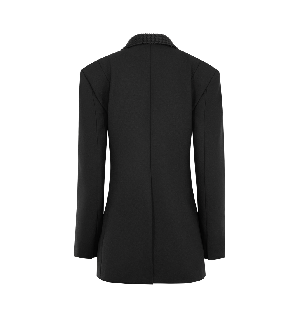 Оригінальна Wool Mohair Canvas Jacket Bottega veneta – вид ззаду