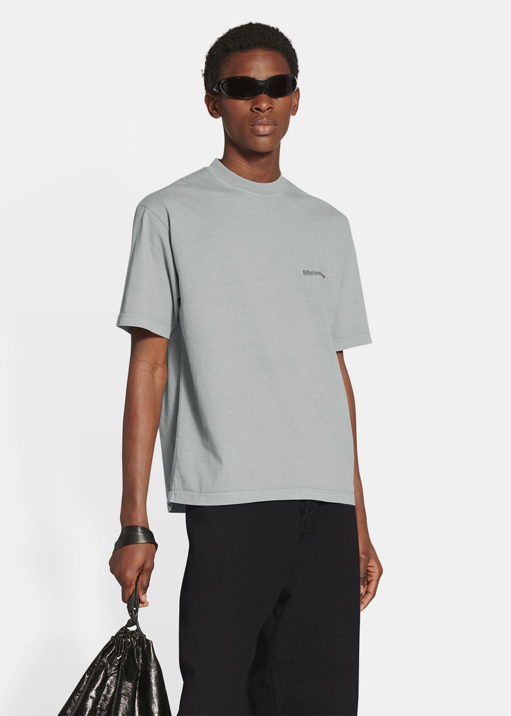 Оригінальна Grey Medium Fit T-Shirt Balenciaga – вид ззаду
