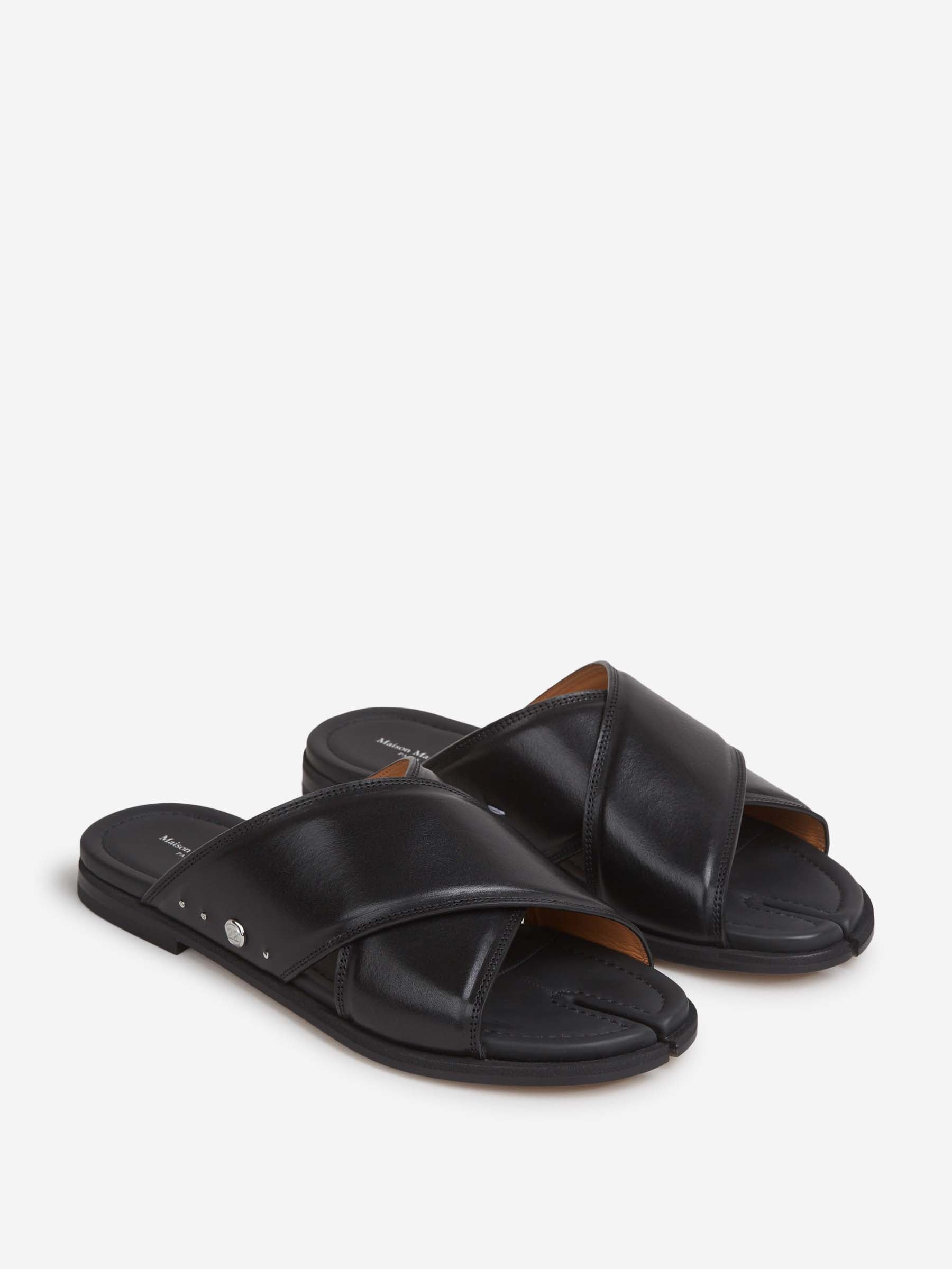 Leather Cross Sandals Maison margiela оригінал – Купити в Україні – вид ззаду
