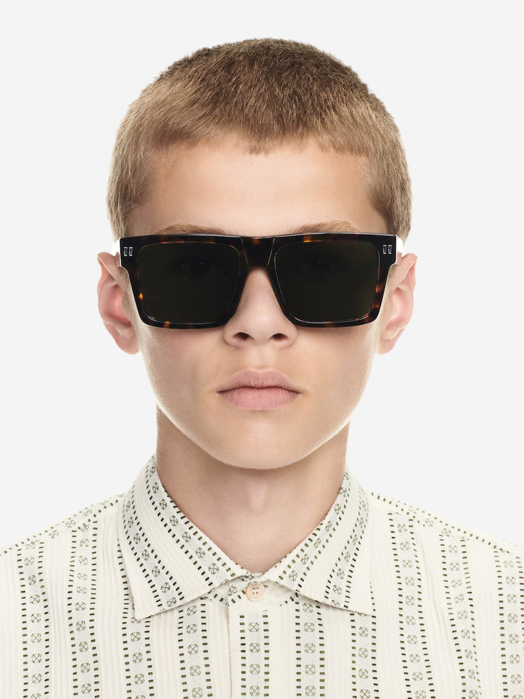 Оригінальна Lawton Square Sunglasses Off-white – вид ззаду