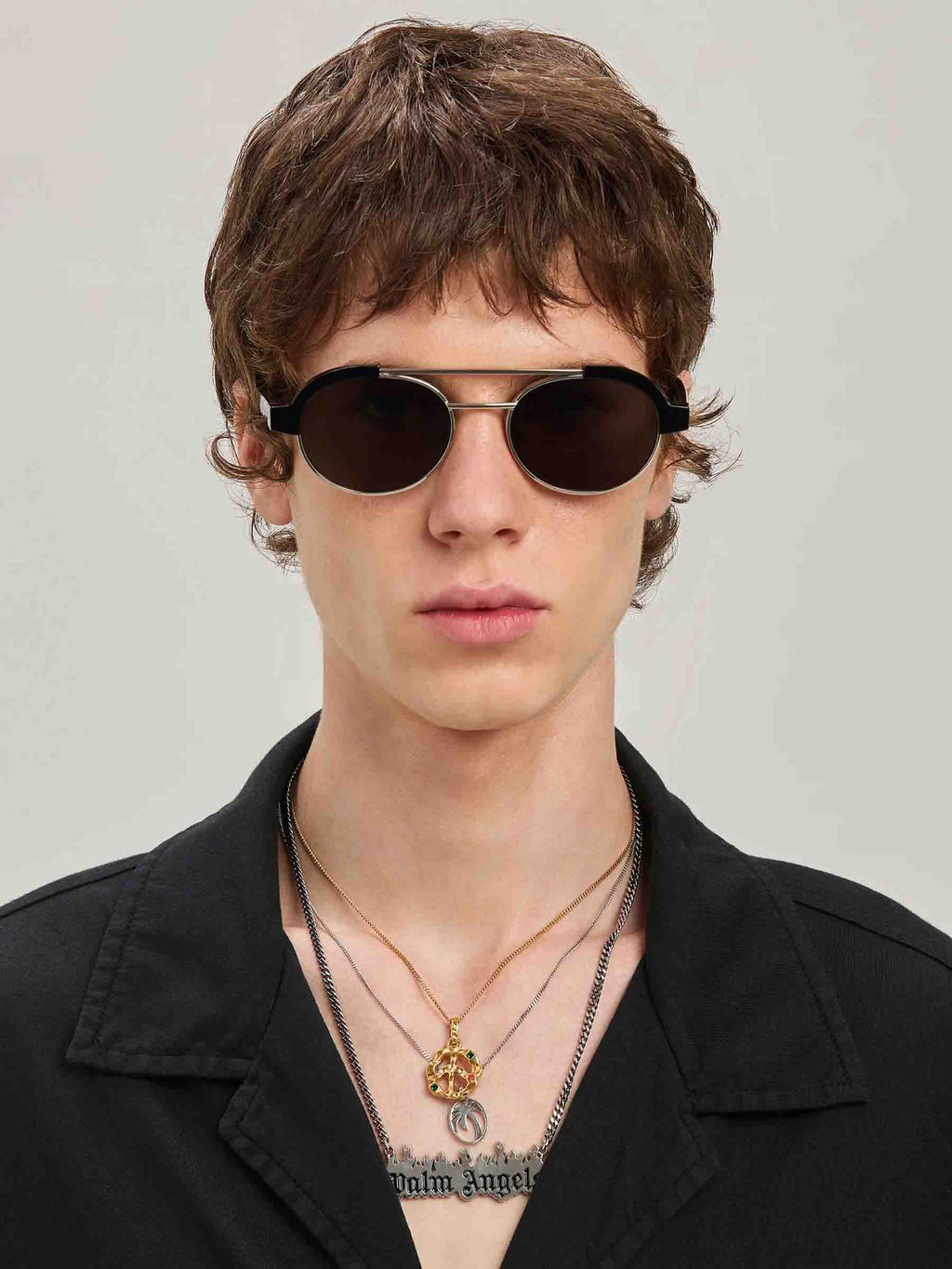 Оригінальна Artesia Oval Sunglasses Palm angels – вид ззаду
