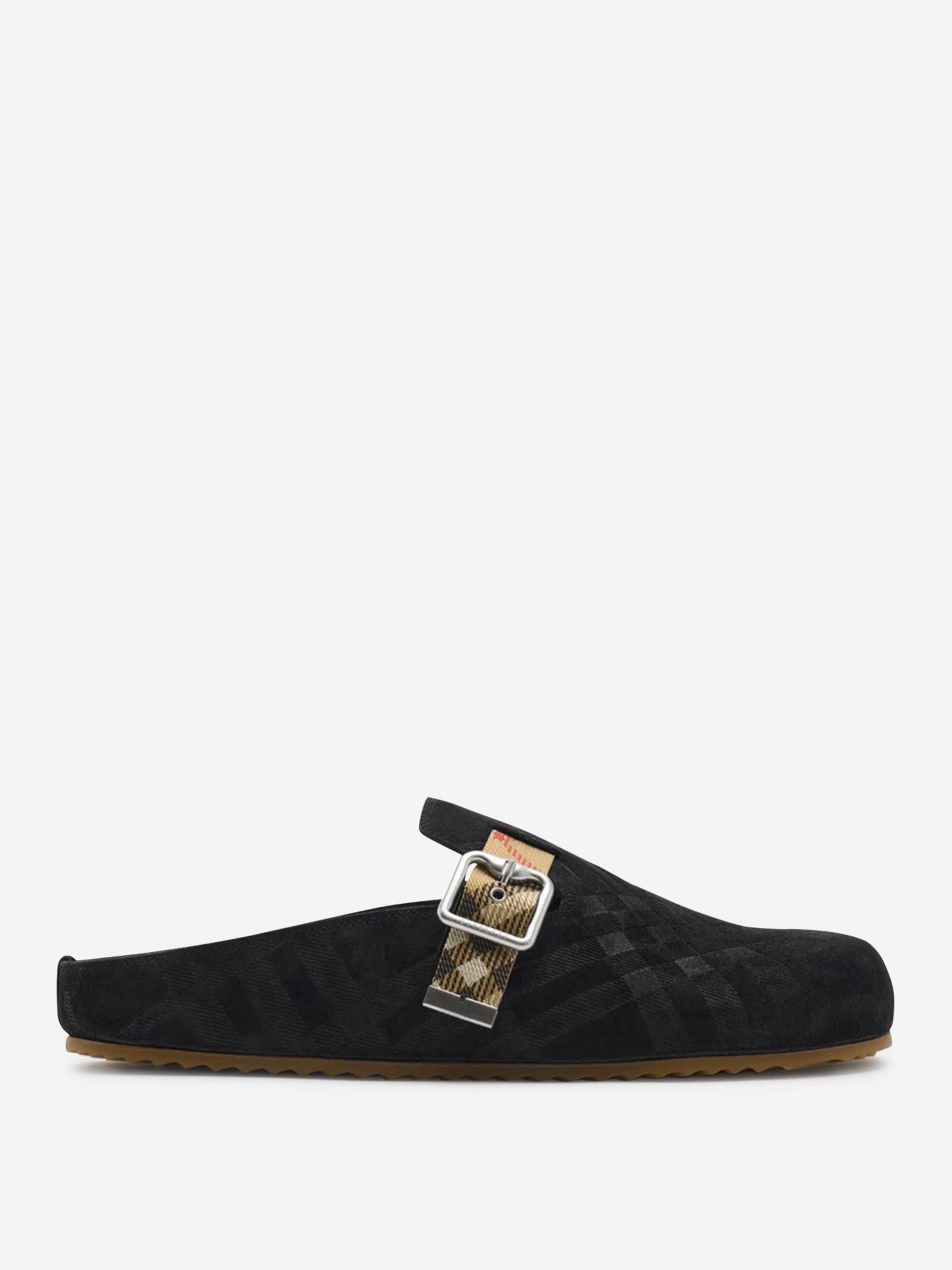 Оригінальна Suede Clogs Burberry – боковий вид