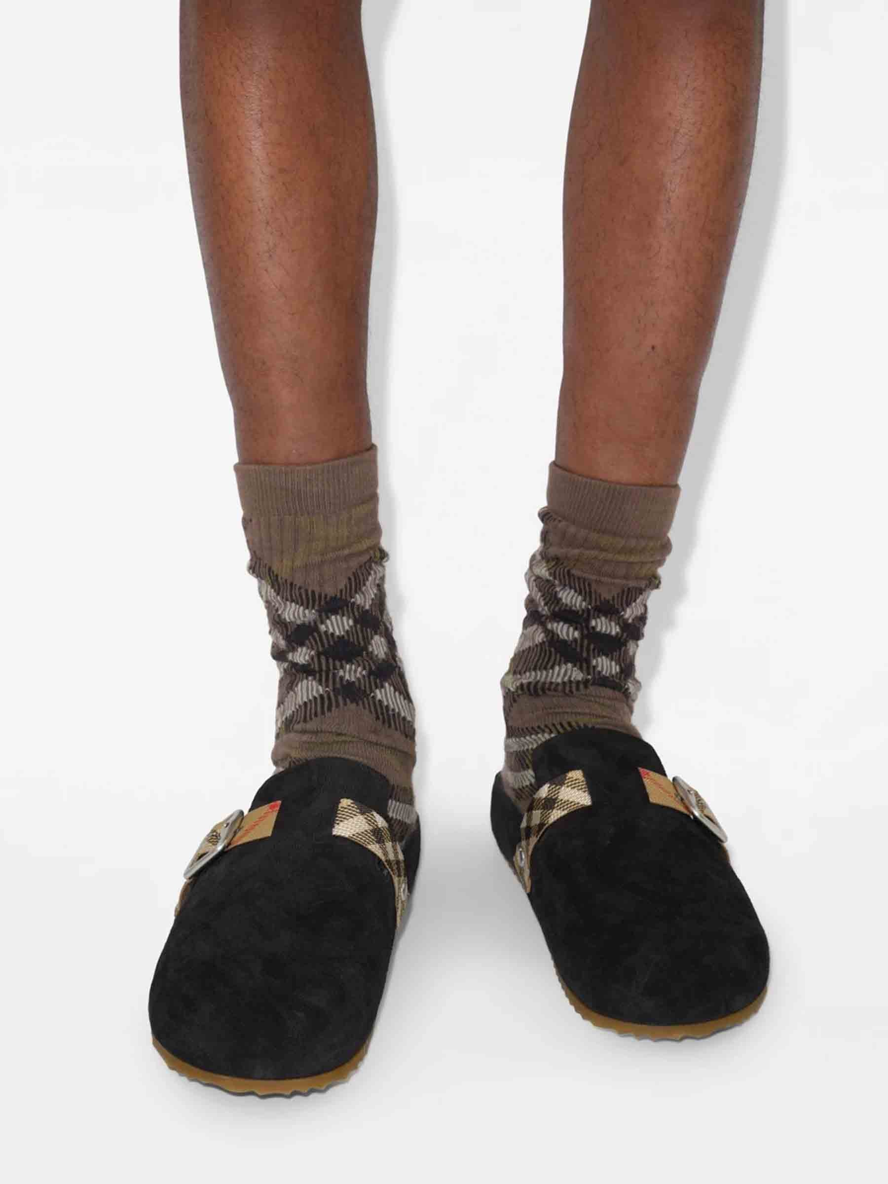 Оригінальна Suede Clogs Burberry – вид ззаду