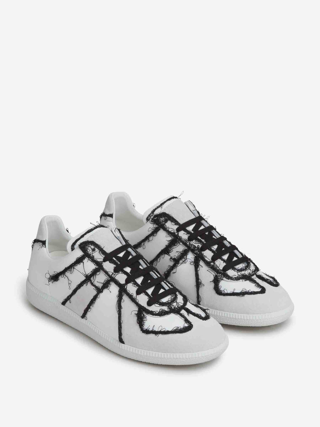 Leather Sneakers With Contrast Trim Maison margiela – Гарантія оригінальності – вид ззаду