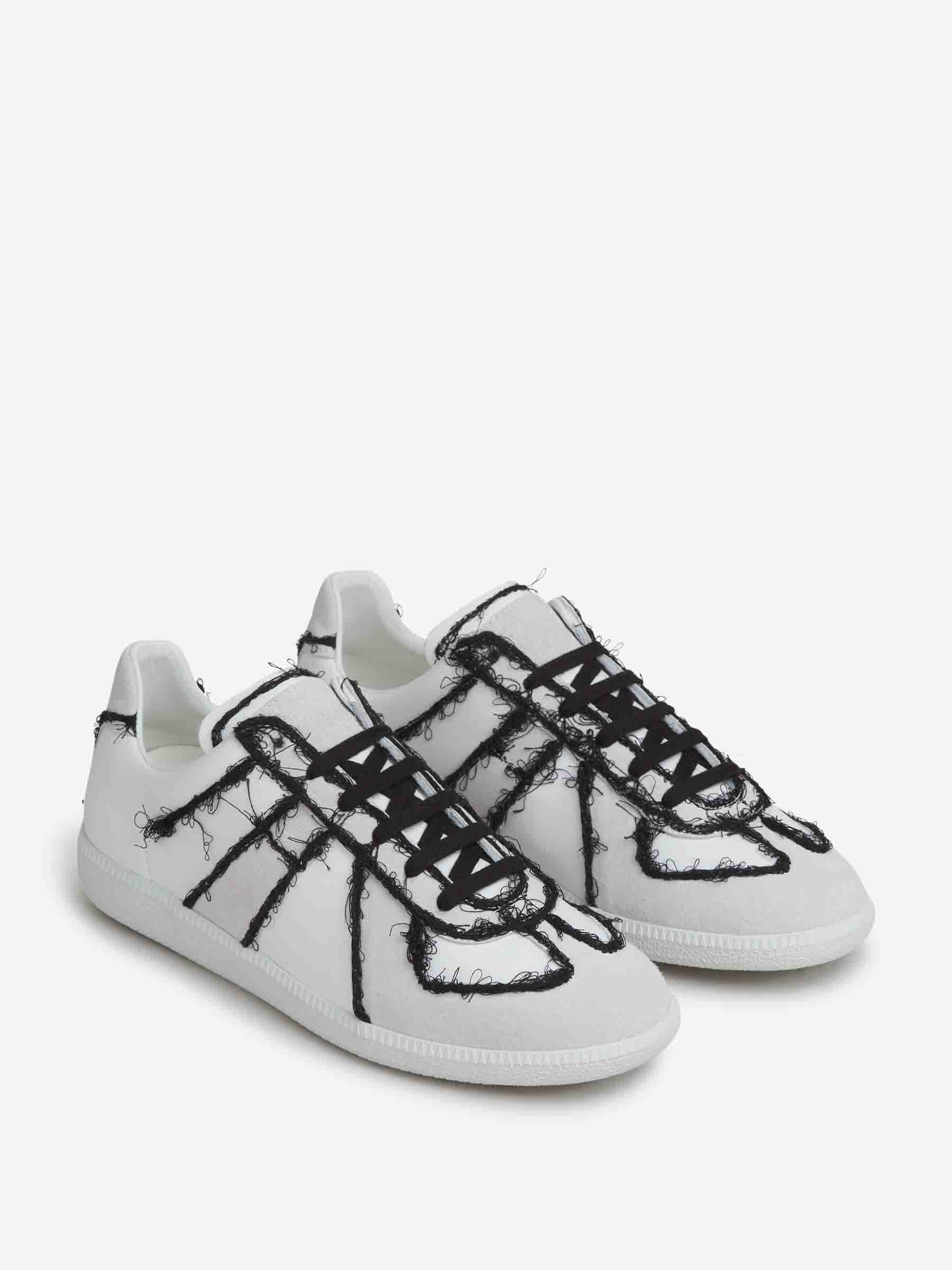 Leather Sneakers With Contrast Trim Maison margiela – Гарантія оригінальності – вид ззаду