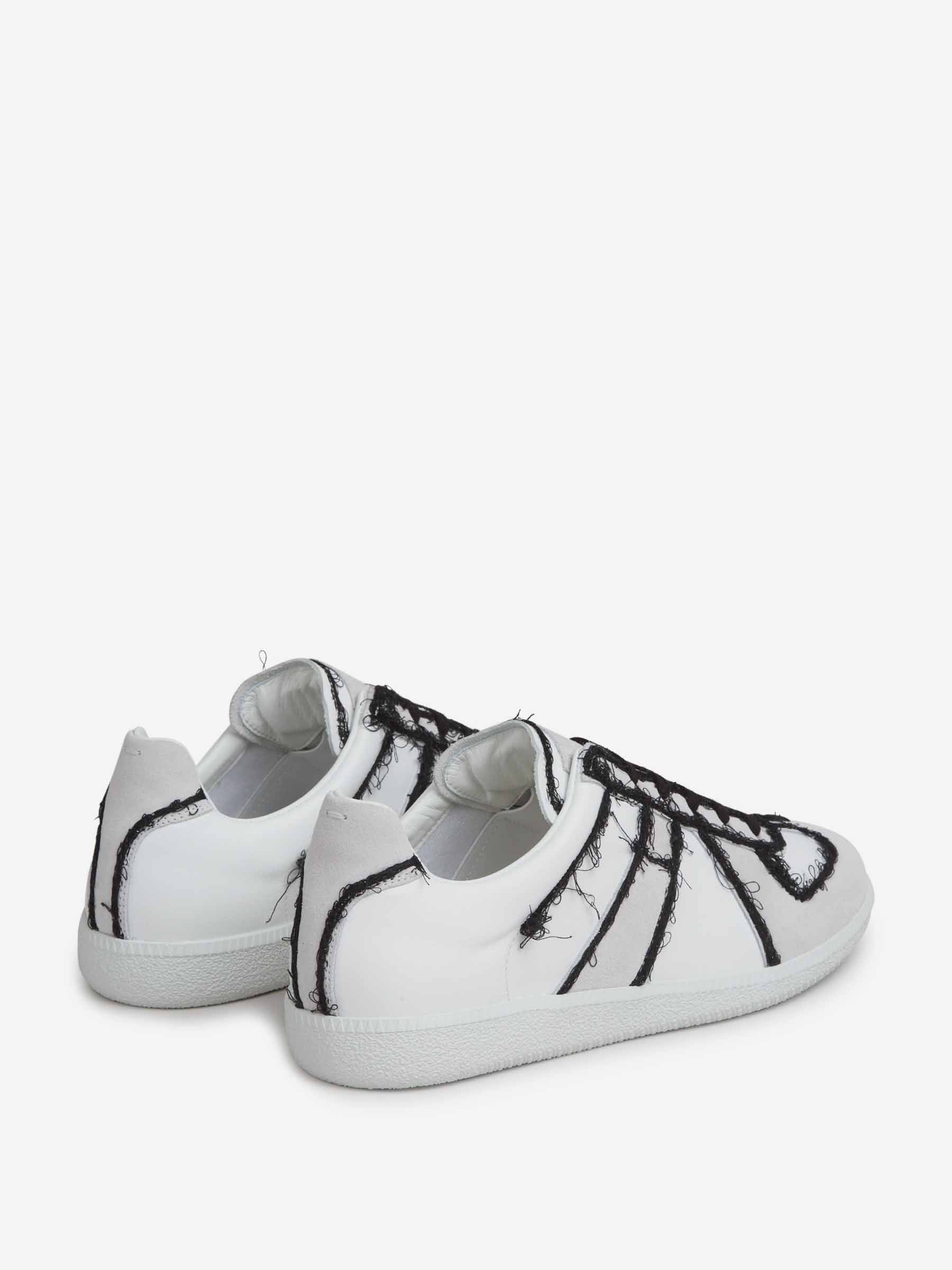 Leather Sneakers With Contrast Trim Maison margiela – Гарантія оригінальності – детальний вид