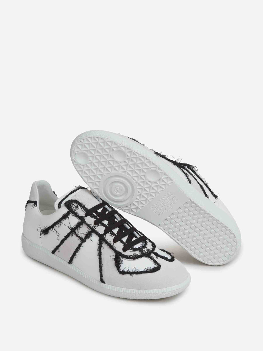 Leather Sneakers With Contrast Trim Maison margiela – Гарантія оригінальності – збільшений вид