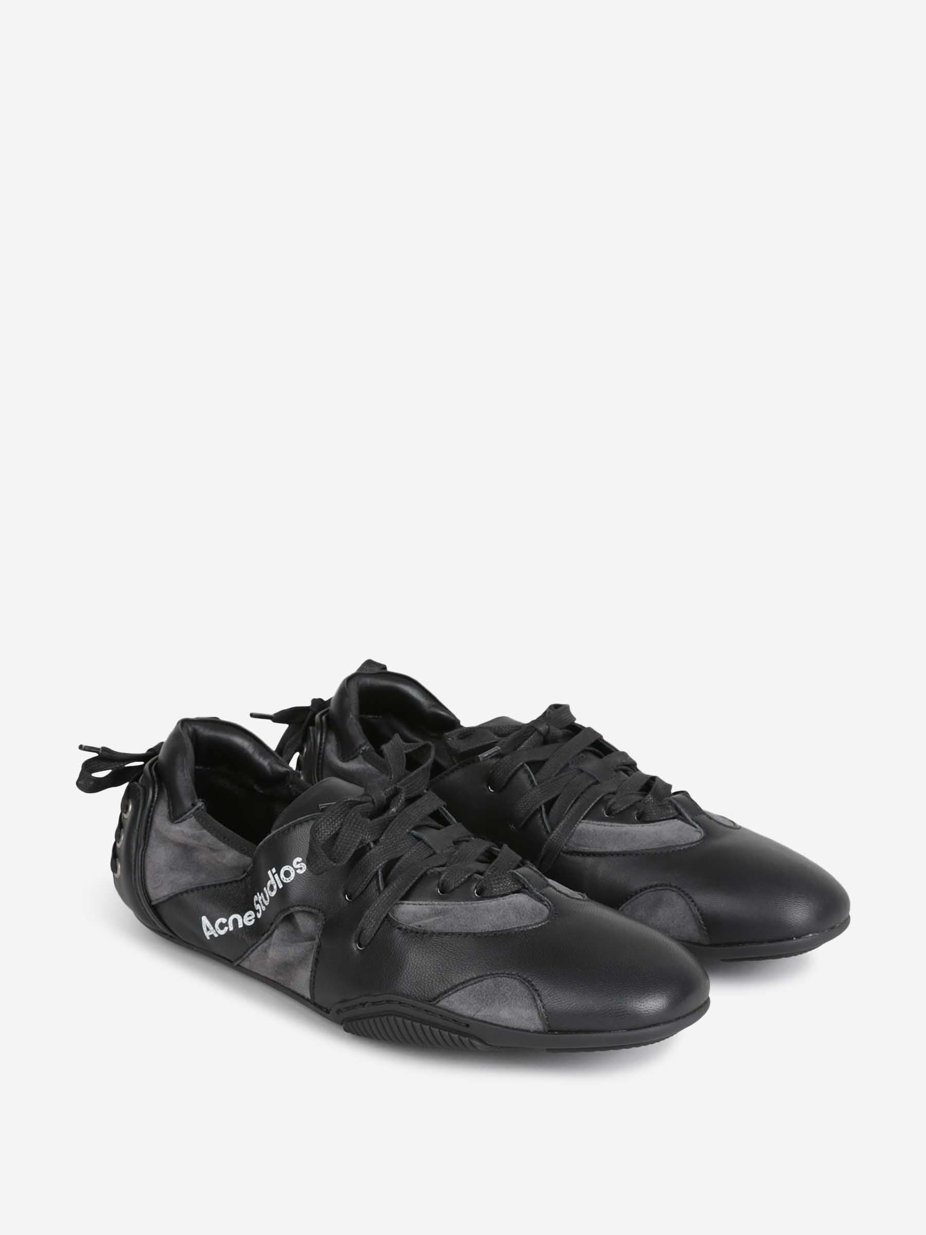 Leather Sneakers With Laces Acne studios – Гарантія оригінальності – вид ззаду