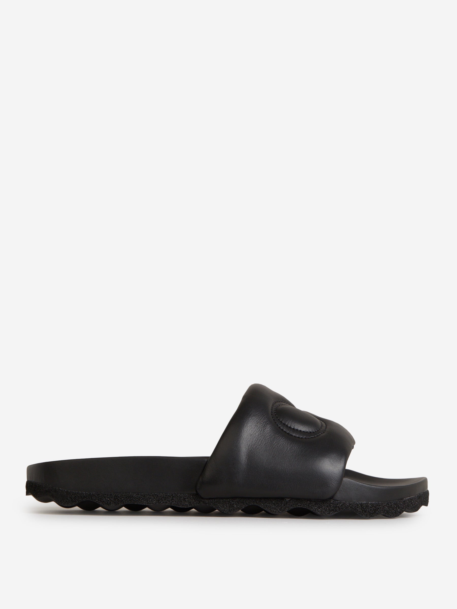 Sandalias Logo Piel Off-white оригінал – Купити в Україні – боковий вид
