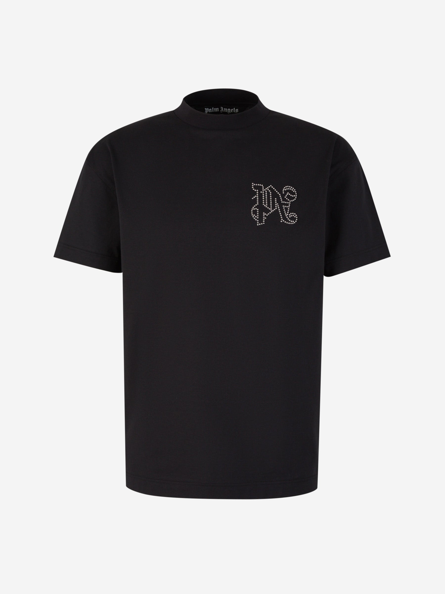 Monogram Cotton T-Shirt Palm angels оригінал – Купити в Україні – боковий вид