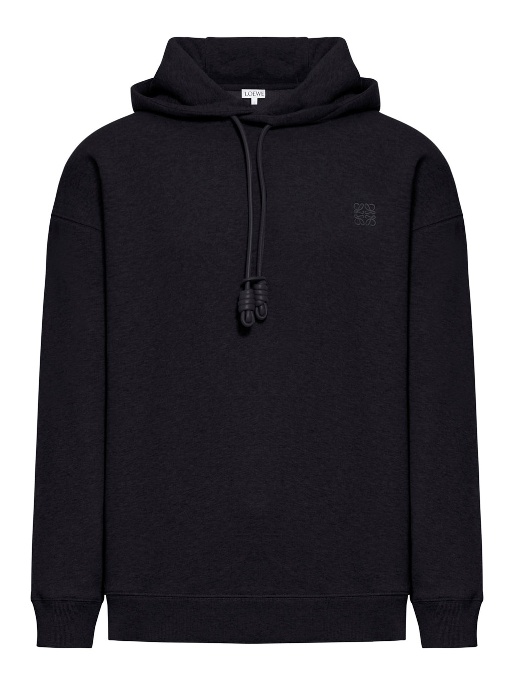 Sweatshirt With Drawstring In Leather And Anagram Loewe оригінал – Купити в Україні – боковий вид