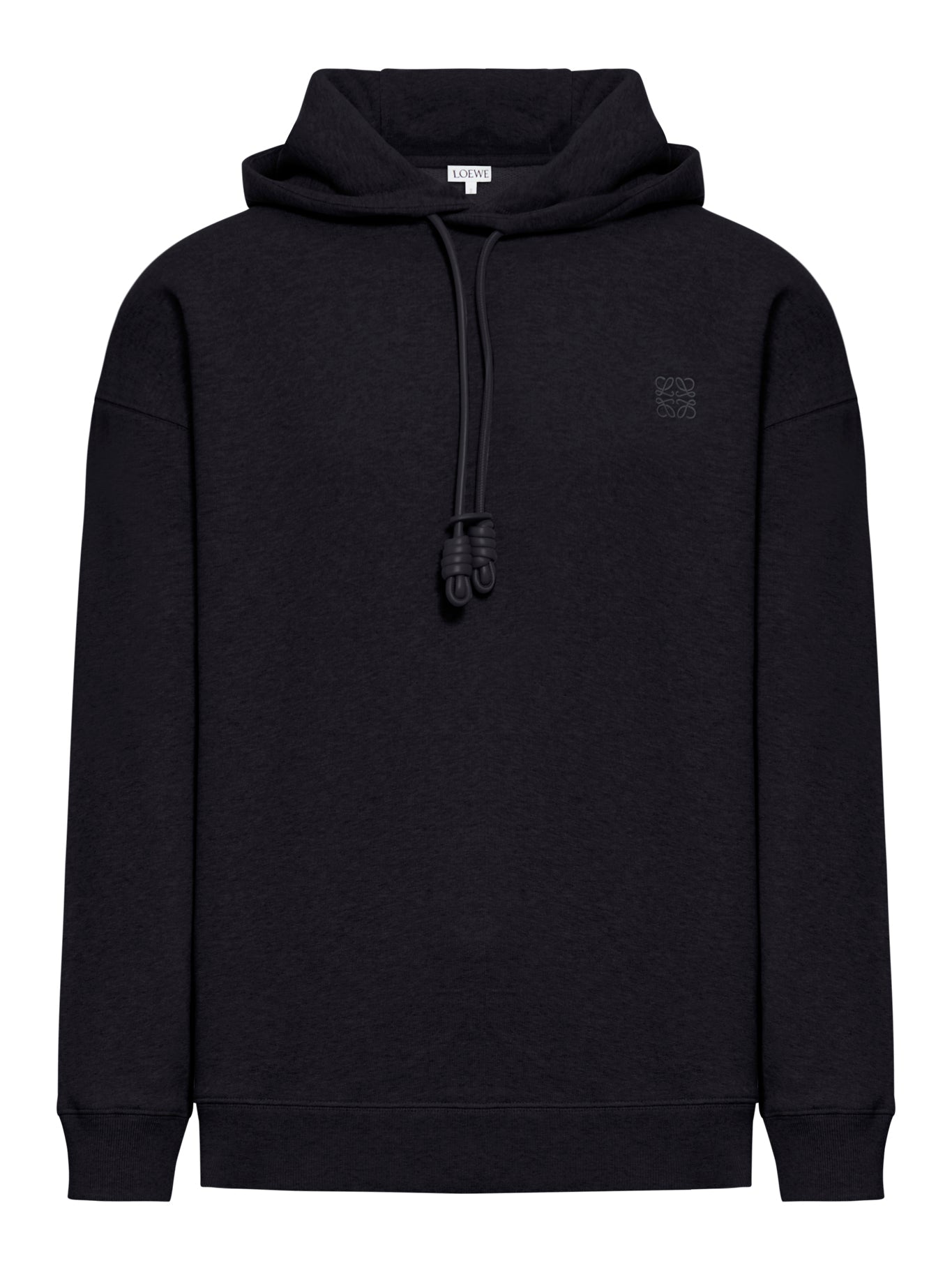 Sweatshirt With Drawstring In Leather And Anagram Loewe оригінал – Купити в Україні – боковий вид
