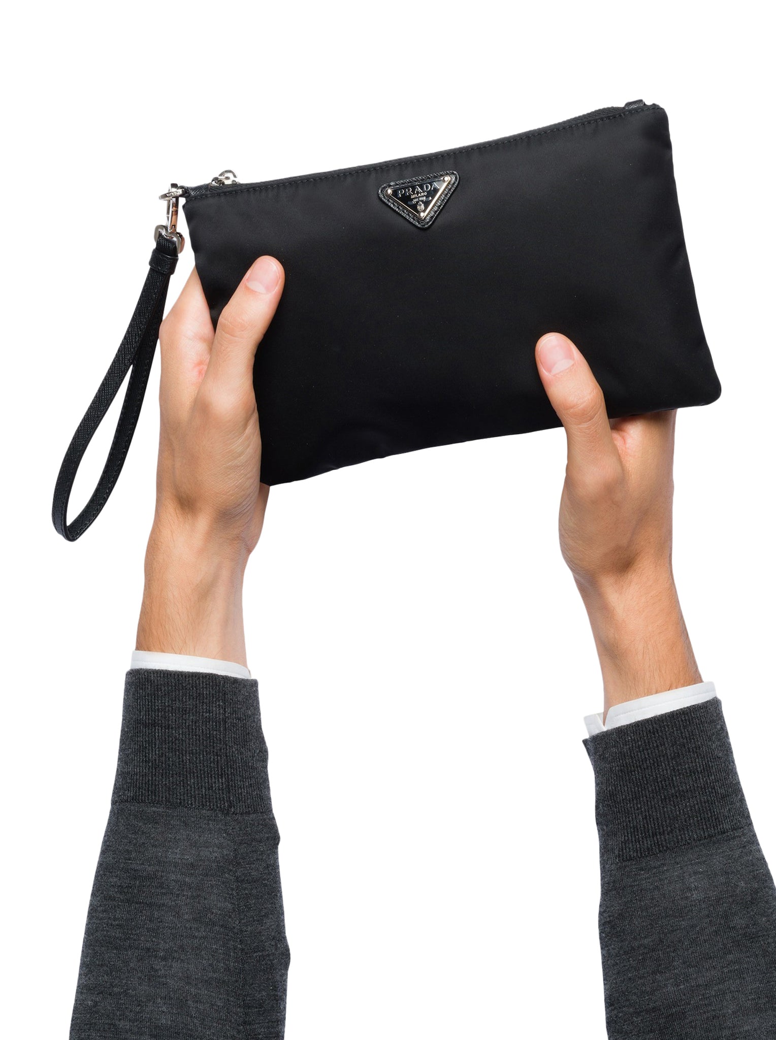 Re-Nylon And Saffiano Pouch Prada оригінал – Купити в Україні – вид ззаду