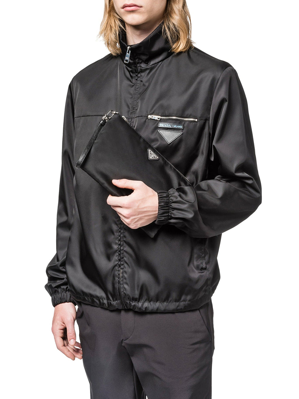 Оригінальна Re-Nylon Pouch In Saffiano Prada – вид ззаду