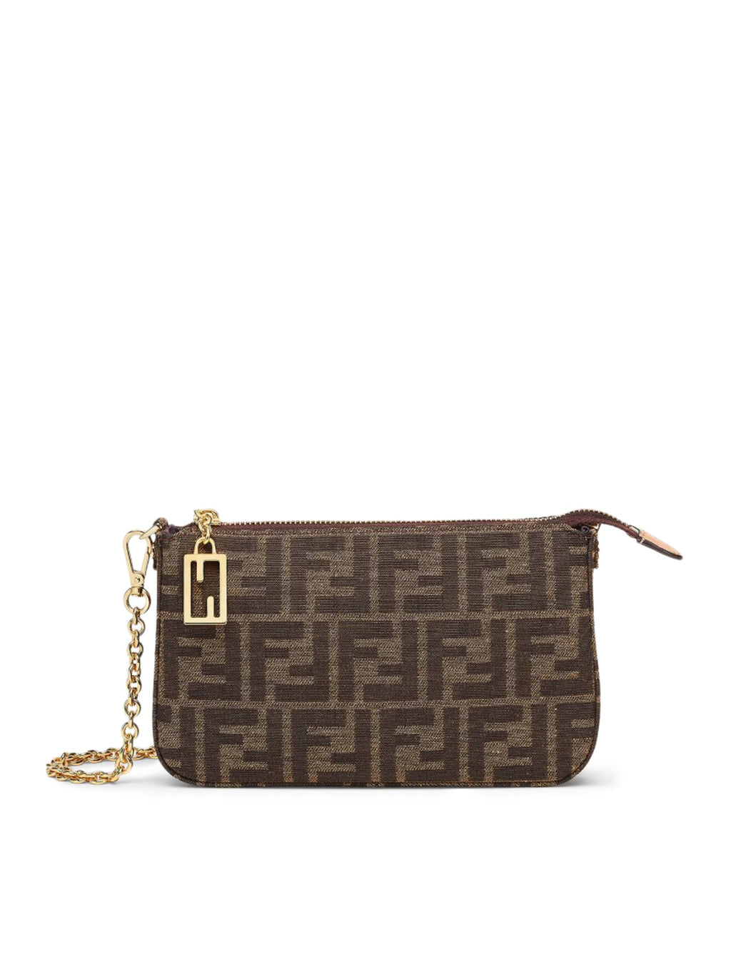 Оригінальна Pouch Baguette With Chain ??in Ff Jacquard Fabric Fendi – боковий вид