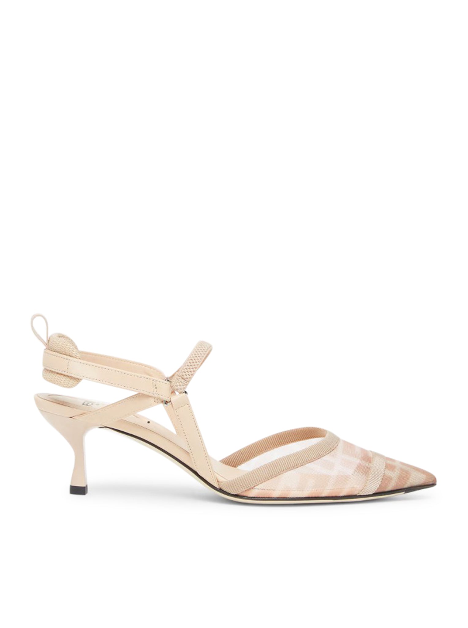 Оригінальна Colibri` Lite Slingback With Medium Heel In Pink Mesh Ff Fendi – боковий вид