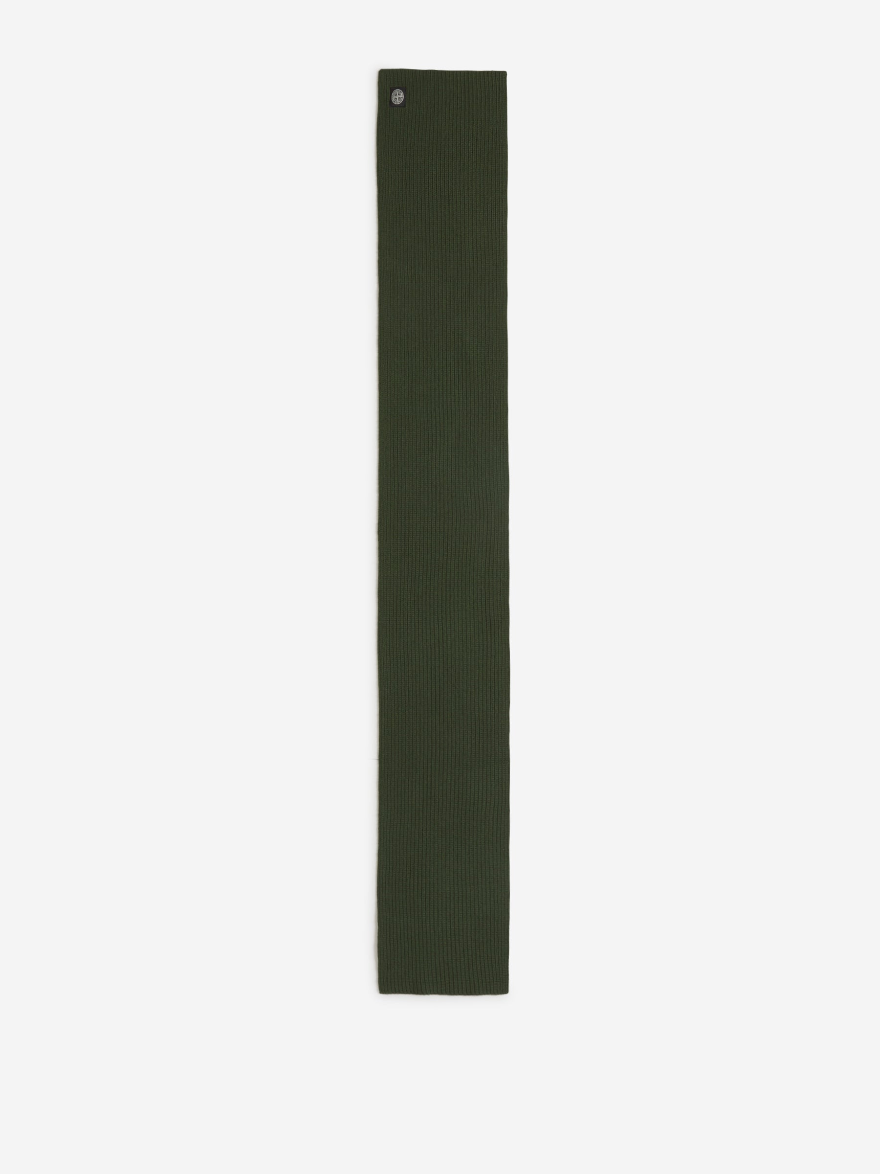 Ribbed Logo Scarf Stone island – Гарантія оригінальності – вид ззаду - STONE ISLAND