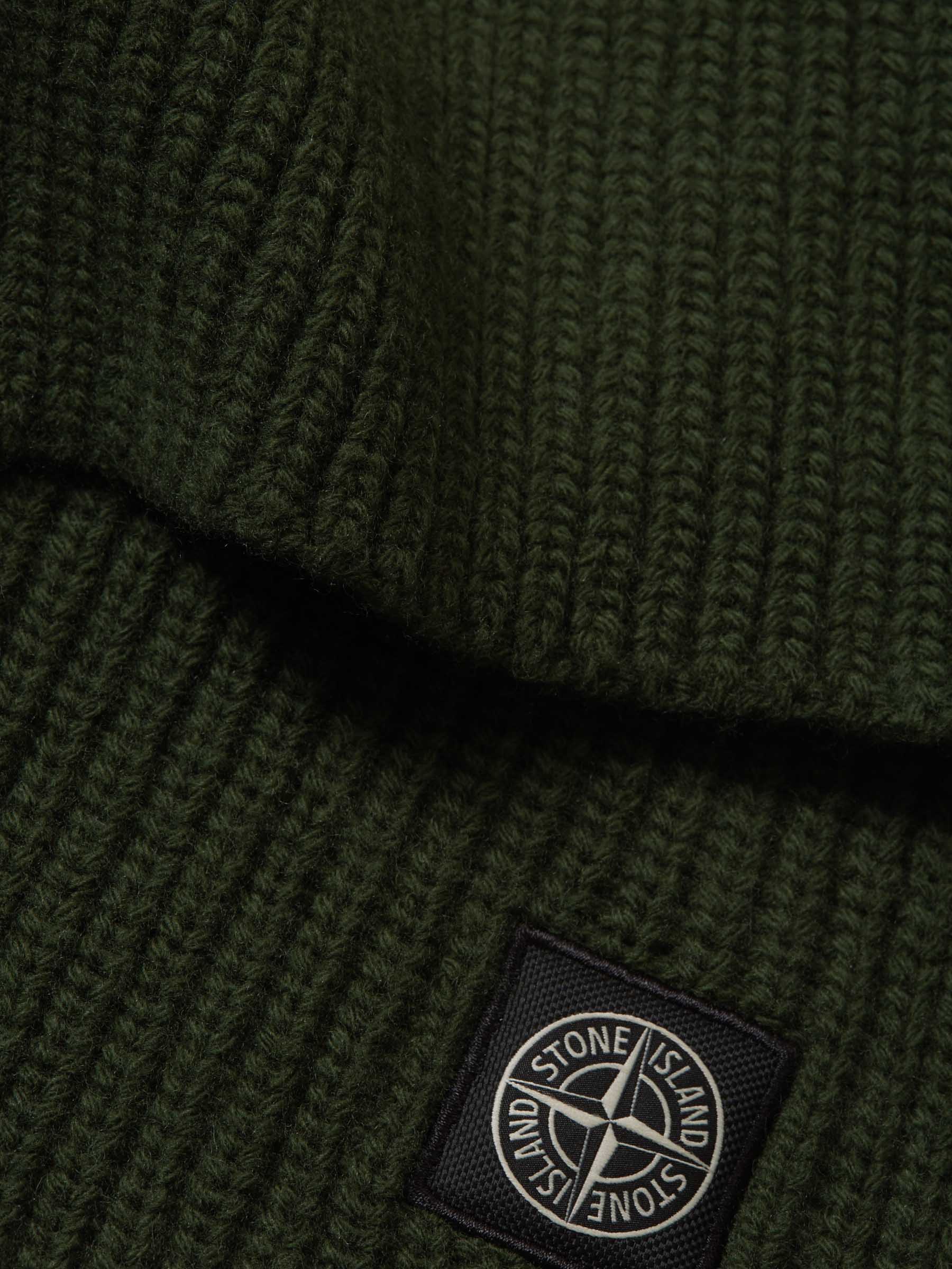 Ribbed Logo Scarf Stone island – Гарантія оригінальності – детальний вид