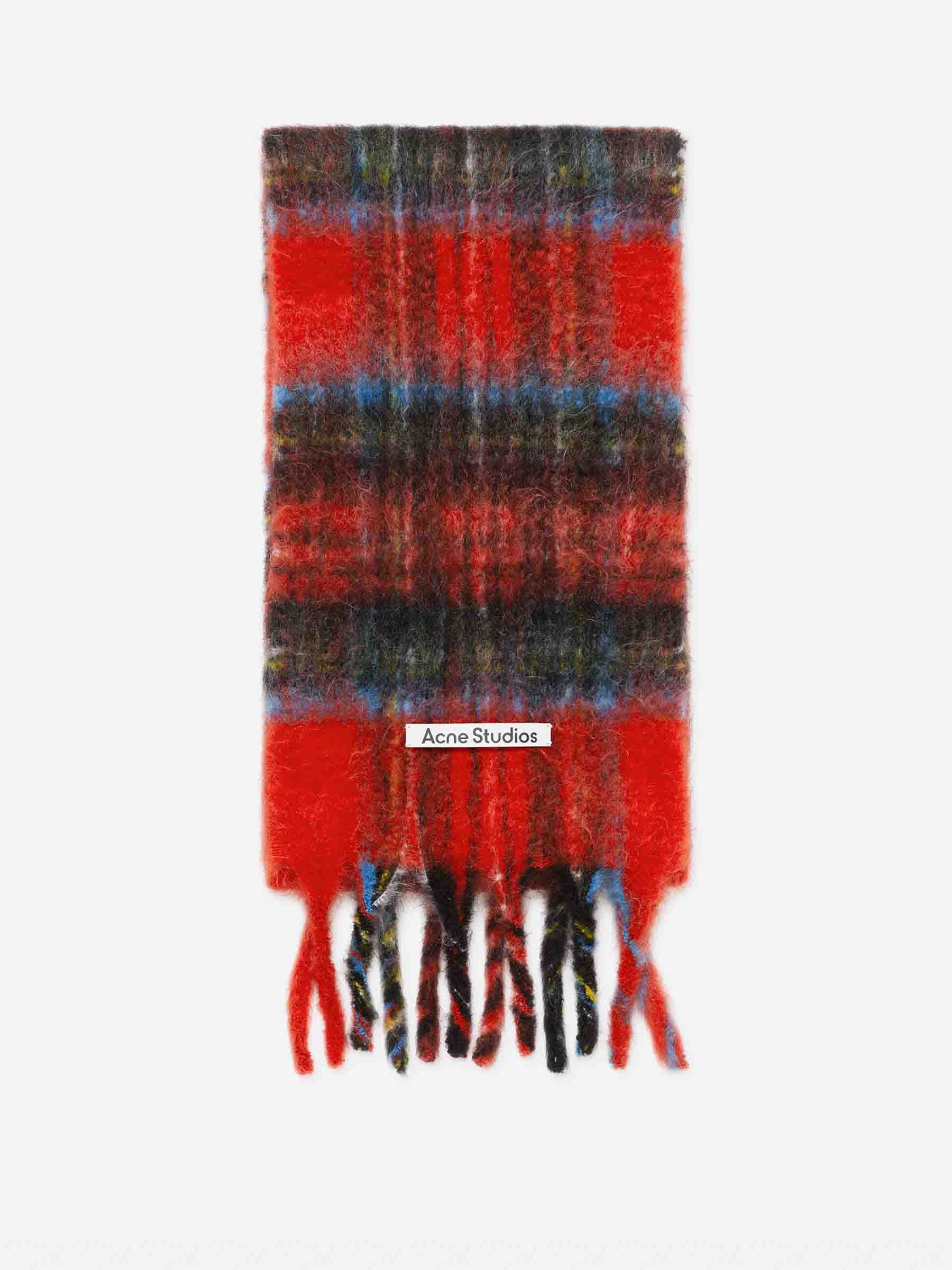 Mohair Check Scarf Acne studios оригінал – Купити в Україні – боковий вид