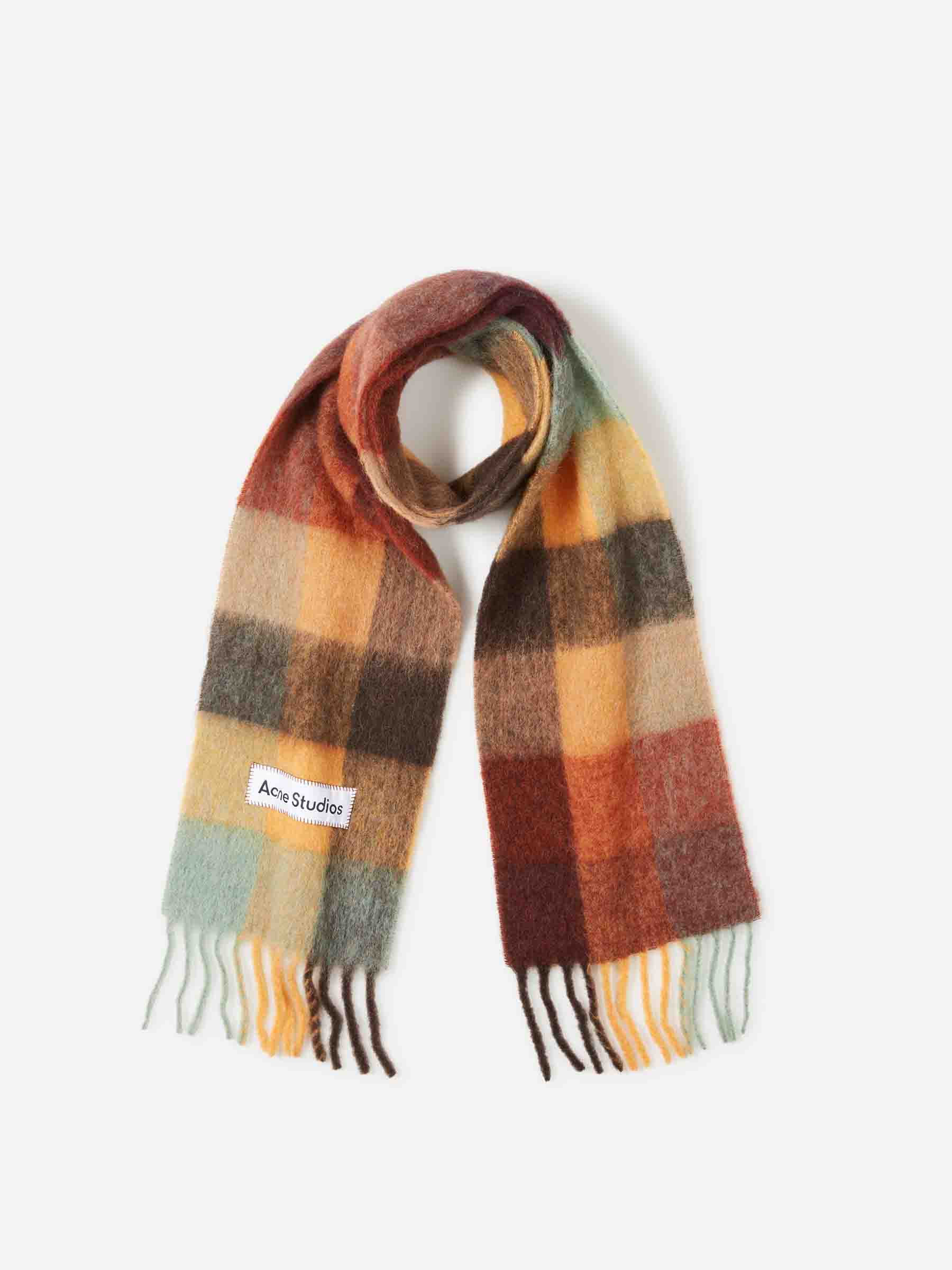 Bicolor Alpaca Scarf Acne studios – Гарантія оригінальності – боковий вид