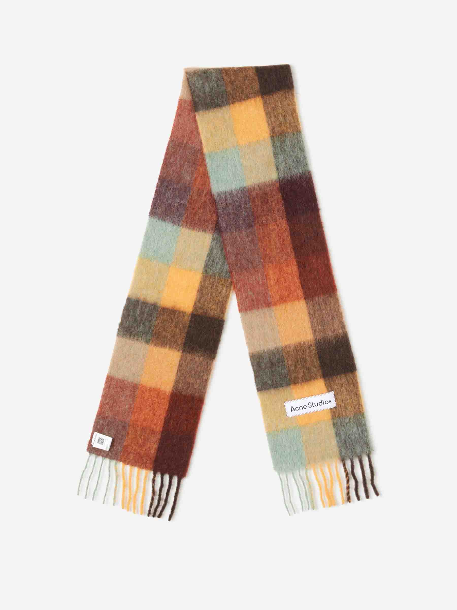 Bicolor Alpaca Scarf Acne studios – Гарантія оригінальності – вид ззаду