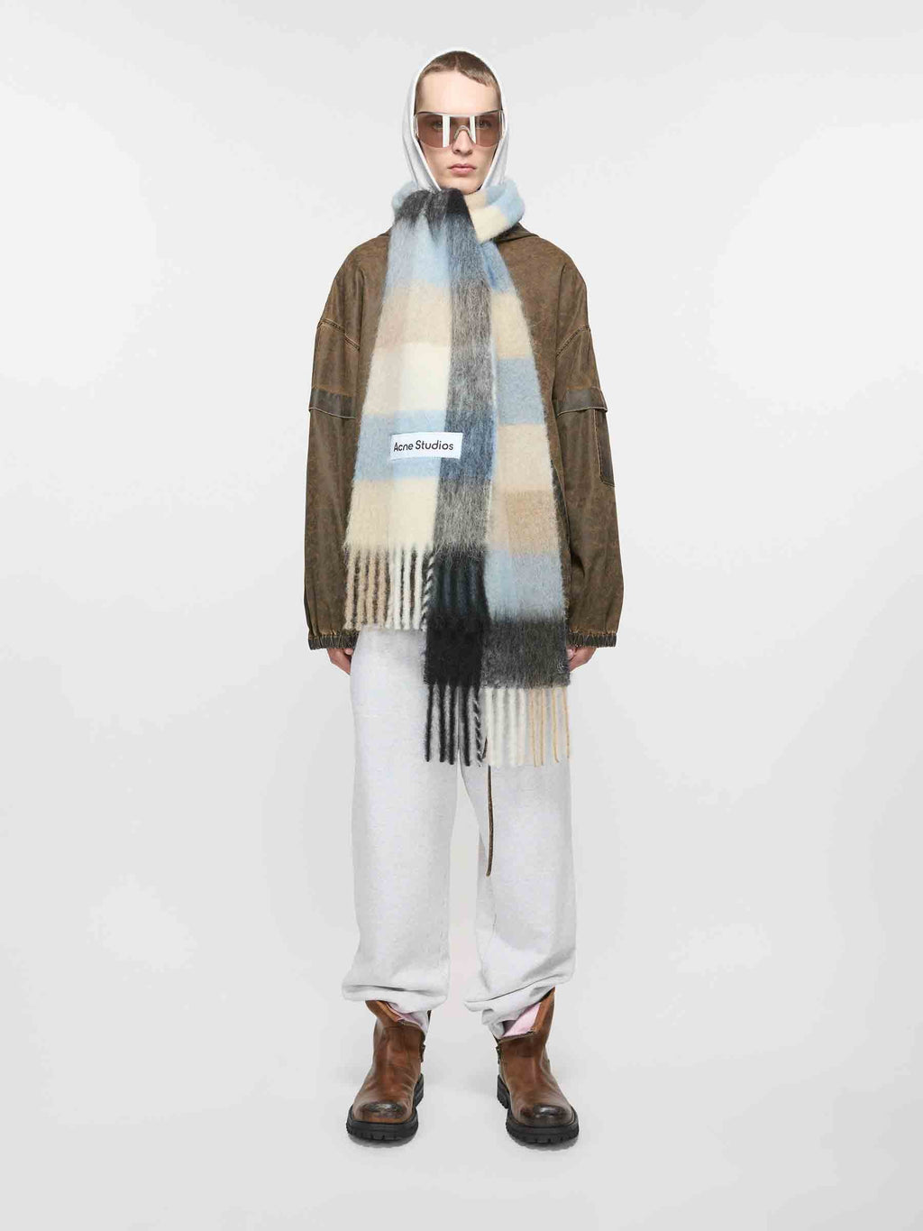 Bicolor Alpaca Scarf Acne studios – Гарантія оригінальності – збільшений вид