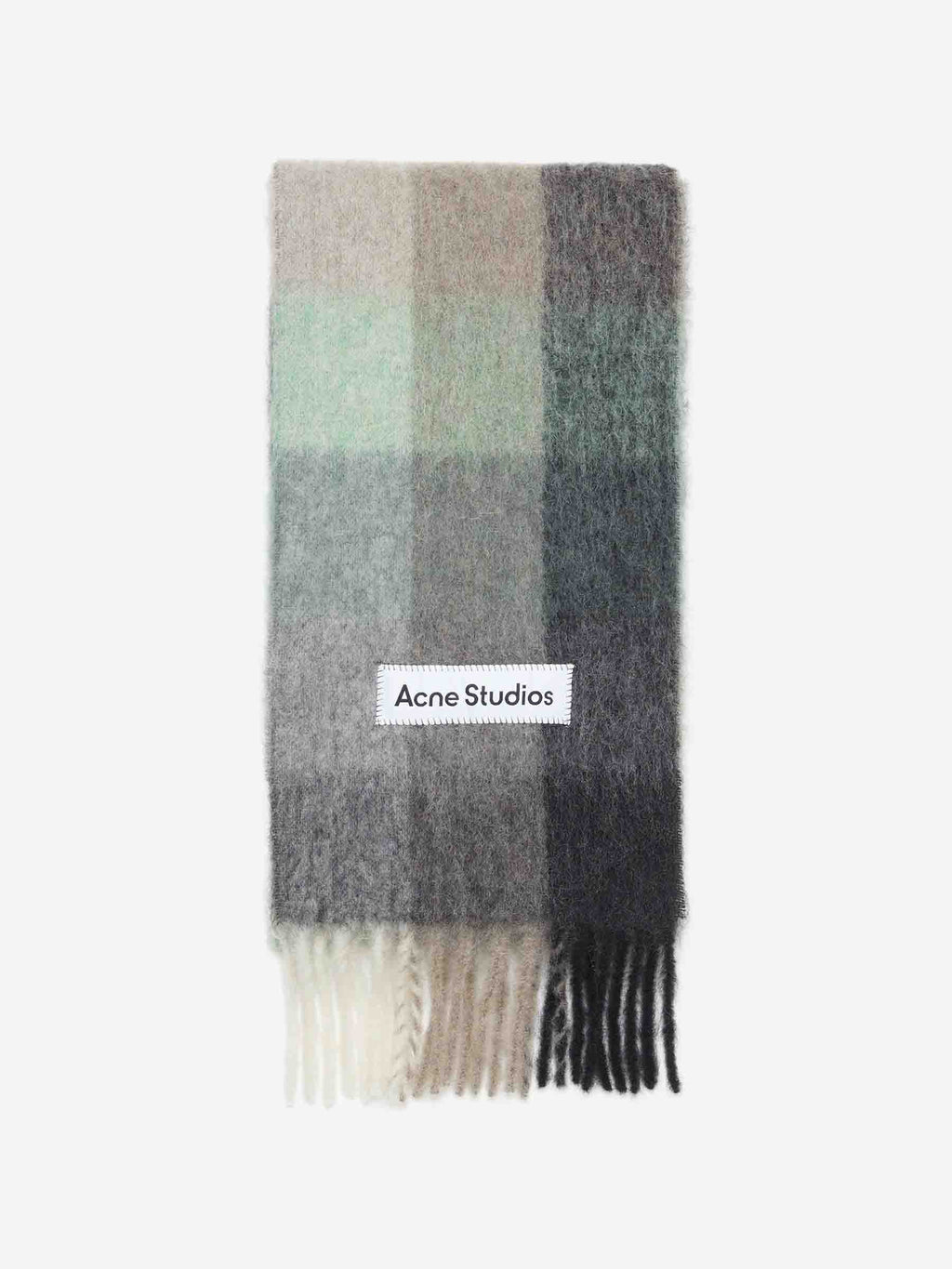 Bicolor Alpaca Scarf Acne studios – Гарантія оригінальності – боковий вид
